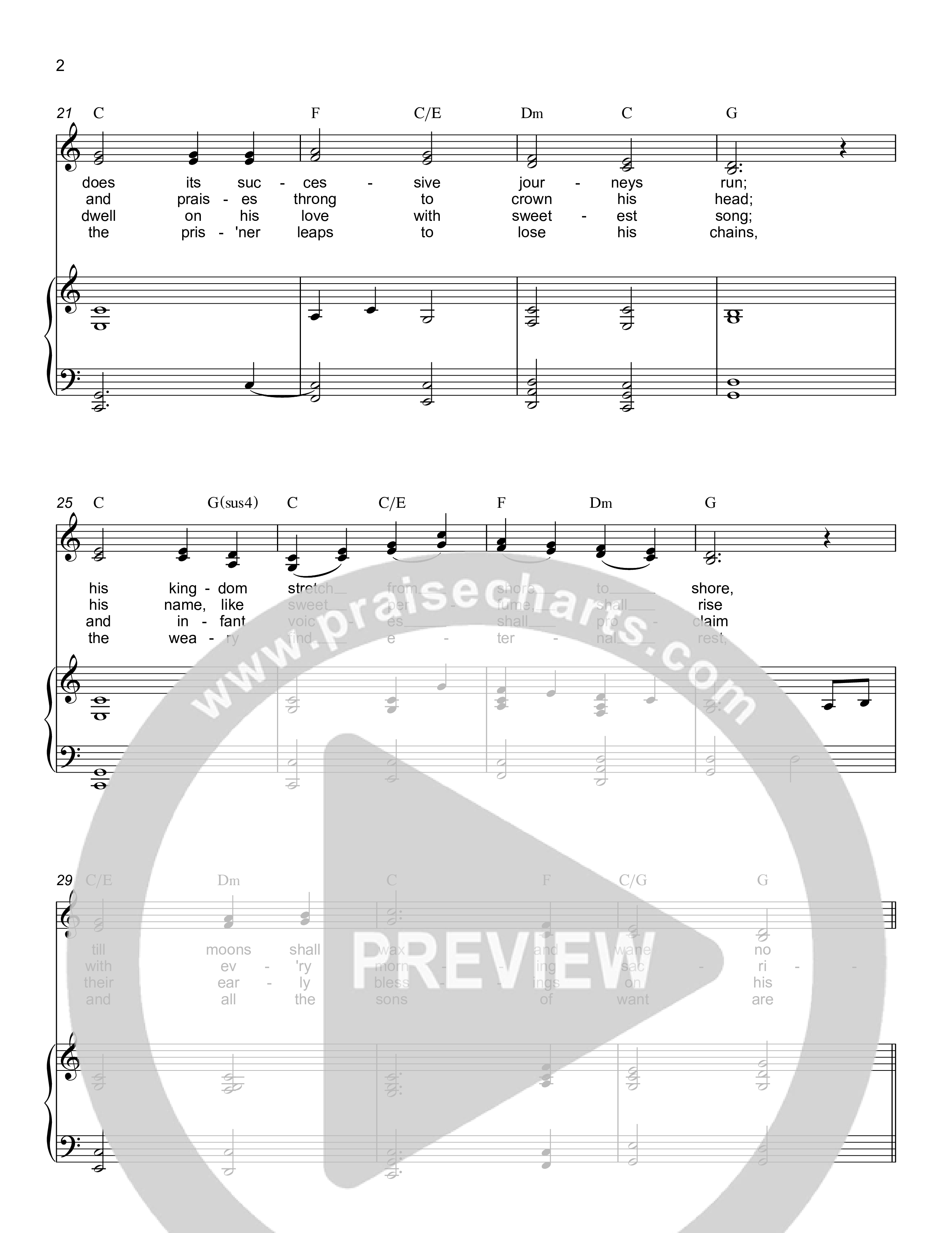 Jesus Shall Reign Rhythm/Vocal (Rick Barnes)