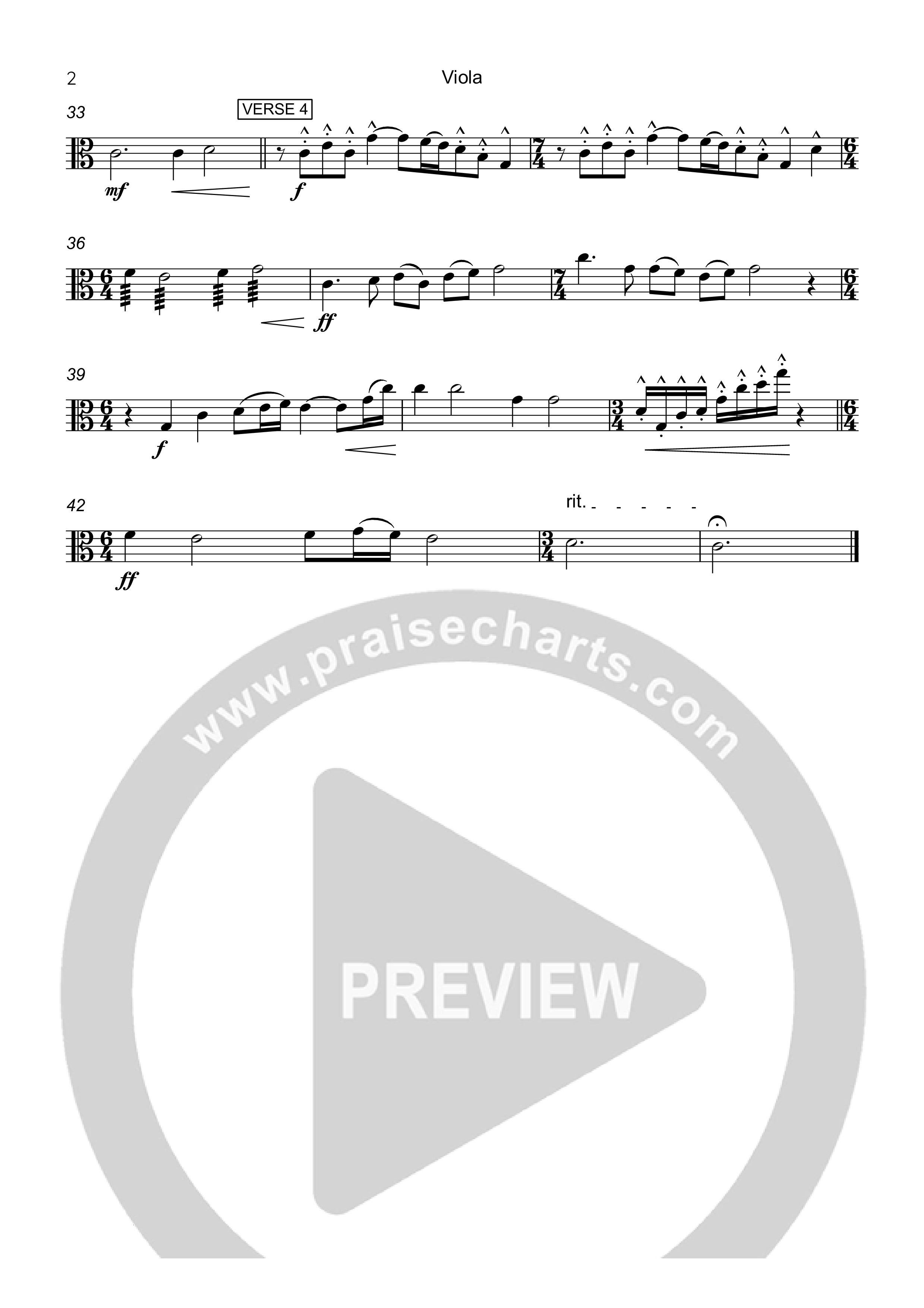 All Creatures Of Our God And King Viola (Rick Barnes)