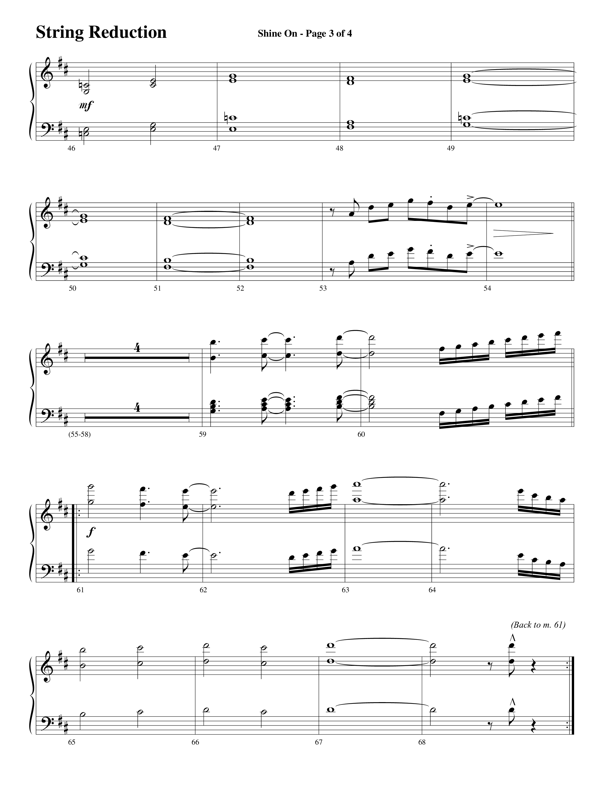 Shine On (Choral Anthem SATB) String Reduction (Word Music Choral / Arr. Lari Goss)