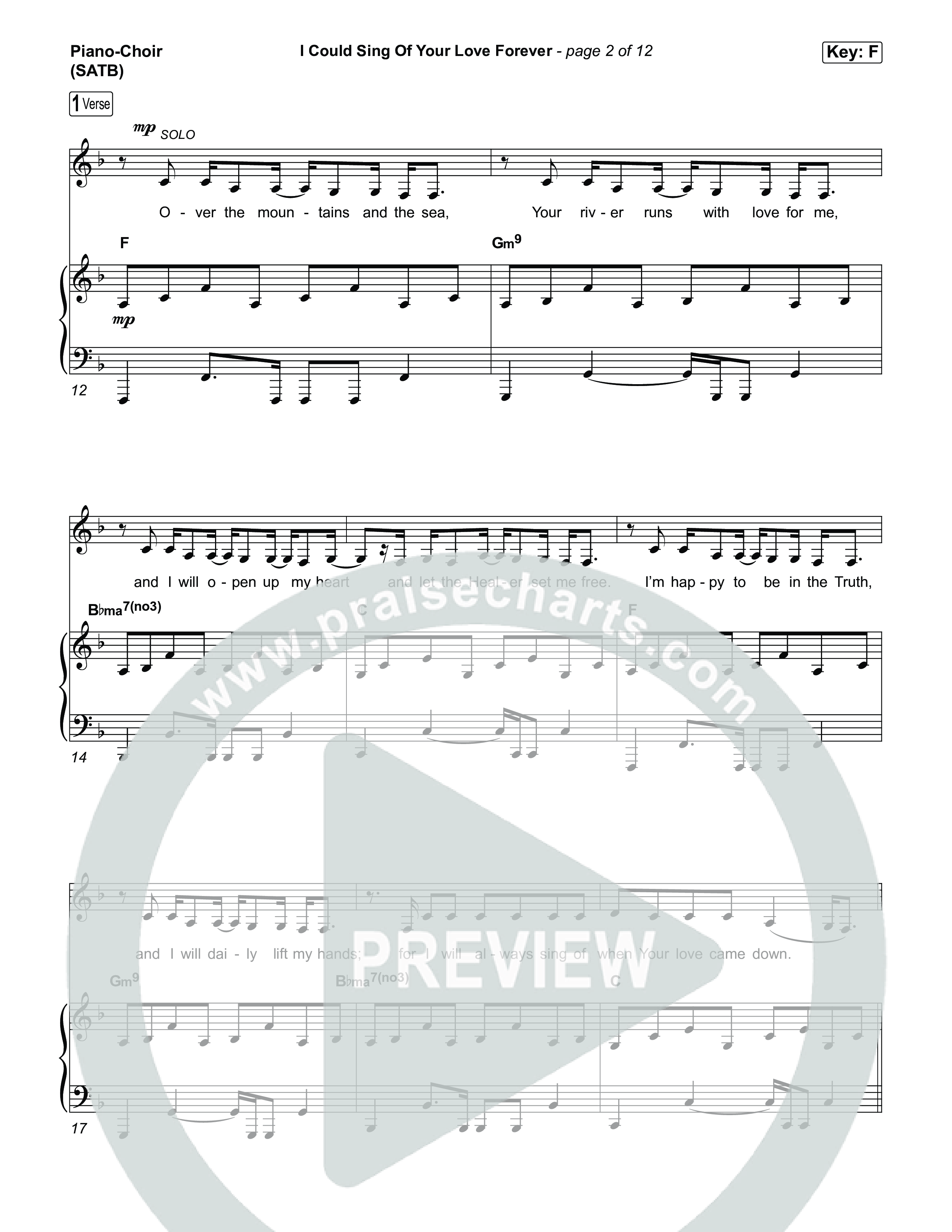 I Could Sing Of Your Love Forever Piano/Vocal Pack (House Of Worship / Josh Baldwin / Martin Smith)