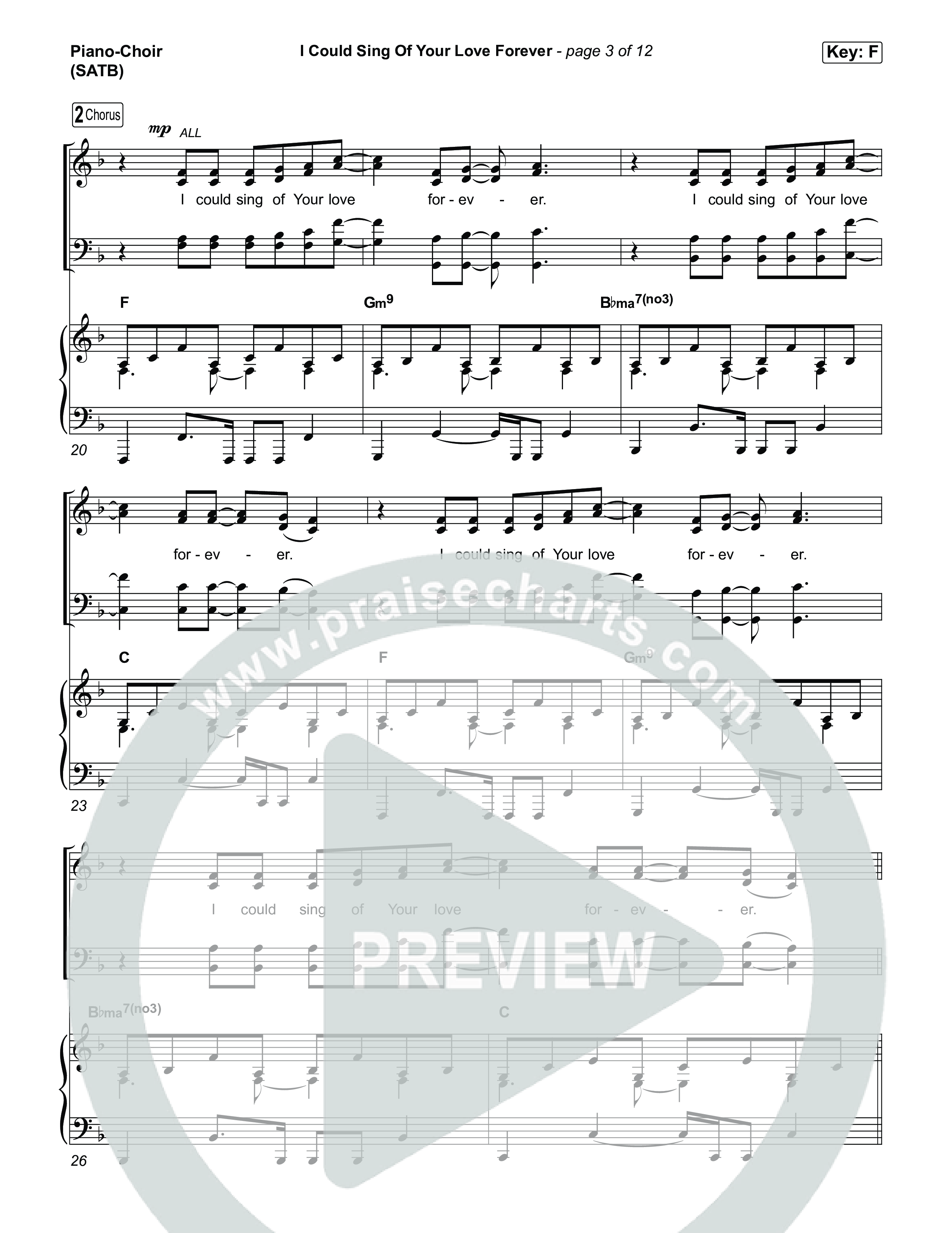 I Could Sing Of Your Love Forever Piano/Vocal Pack (House Of Worship / Josh Baldwin / Martin Smith)