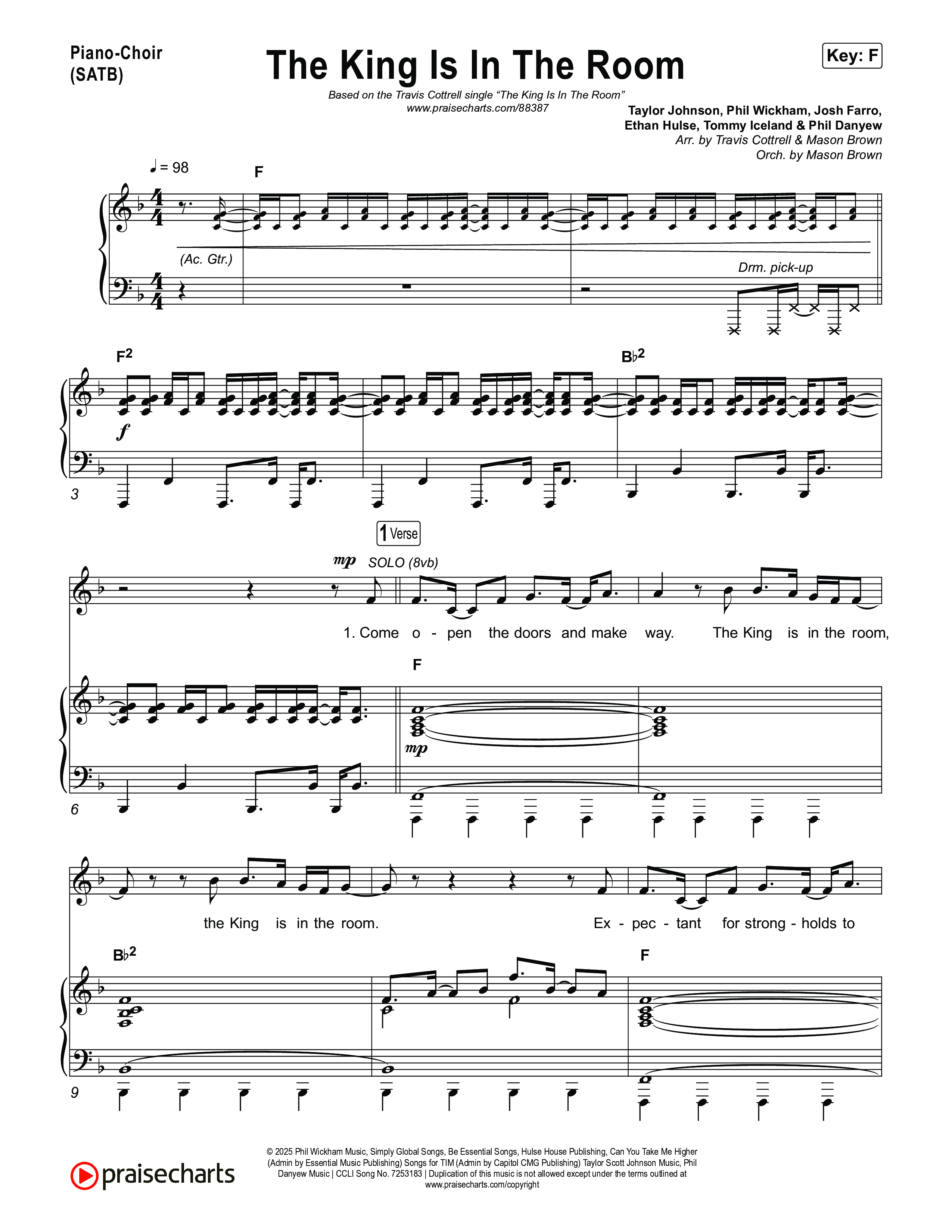 Tribute To The King (8 Song Choral Collection) Piano/Vocals (SATB) (Travis Cottrell)