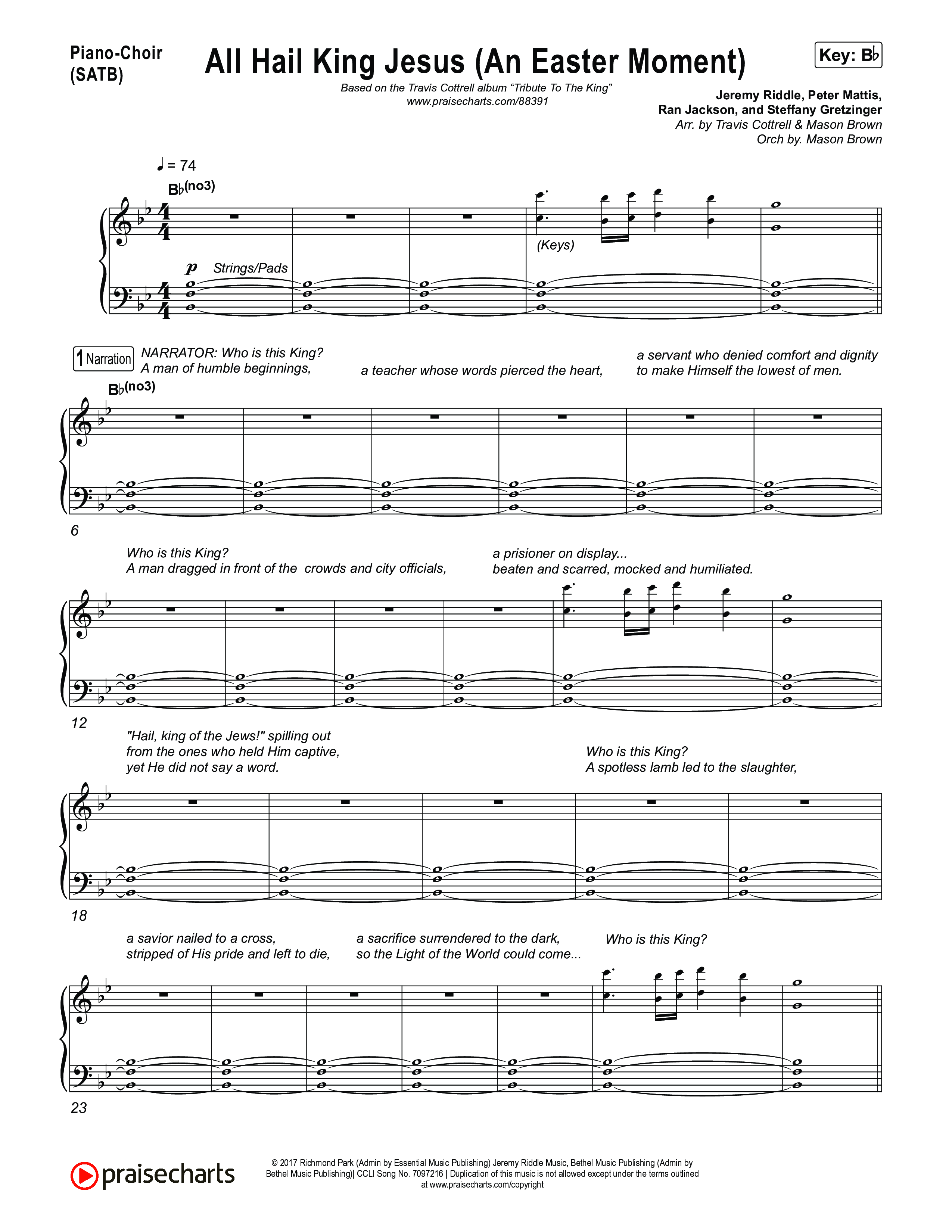 Tribute To The King (8 Song Choral Collection) Song 2 (Piano SATB) (Travis Cottrell)