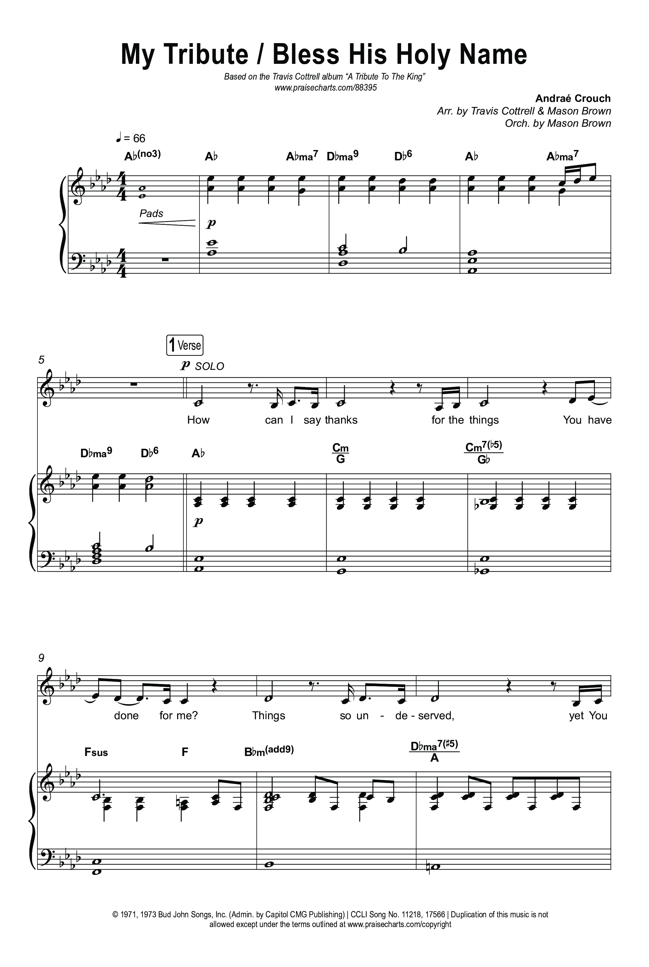 Tribute To The King (8 Song Choral Collection) Song 4 (Octavo SATB) (Travis Cottrell)