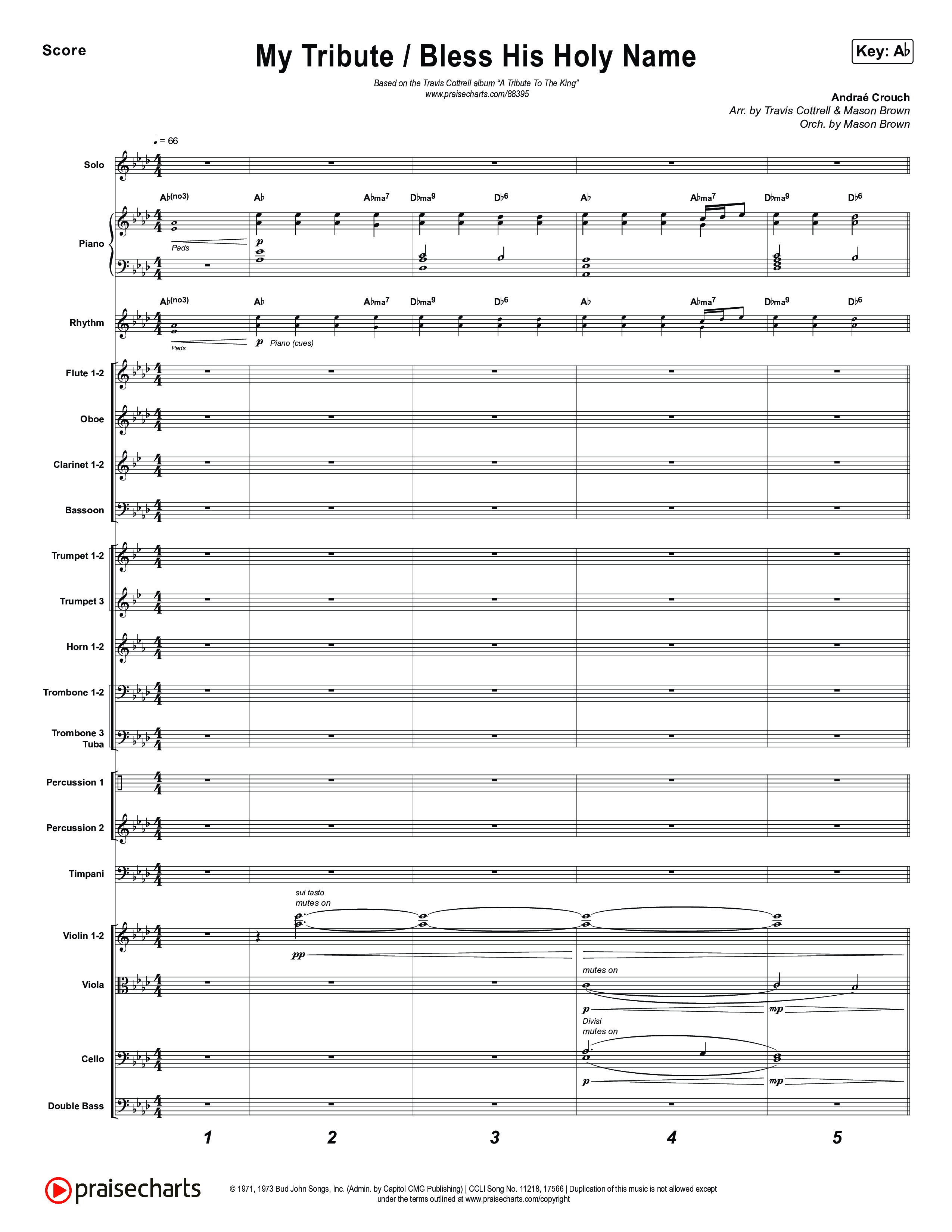 Tribute To The King (8 Song Choral Collection) Song 4 (Orchestration) (Travis Cottrell)