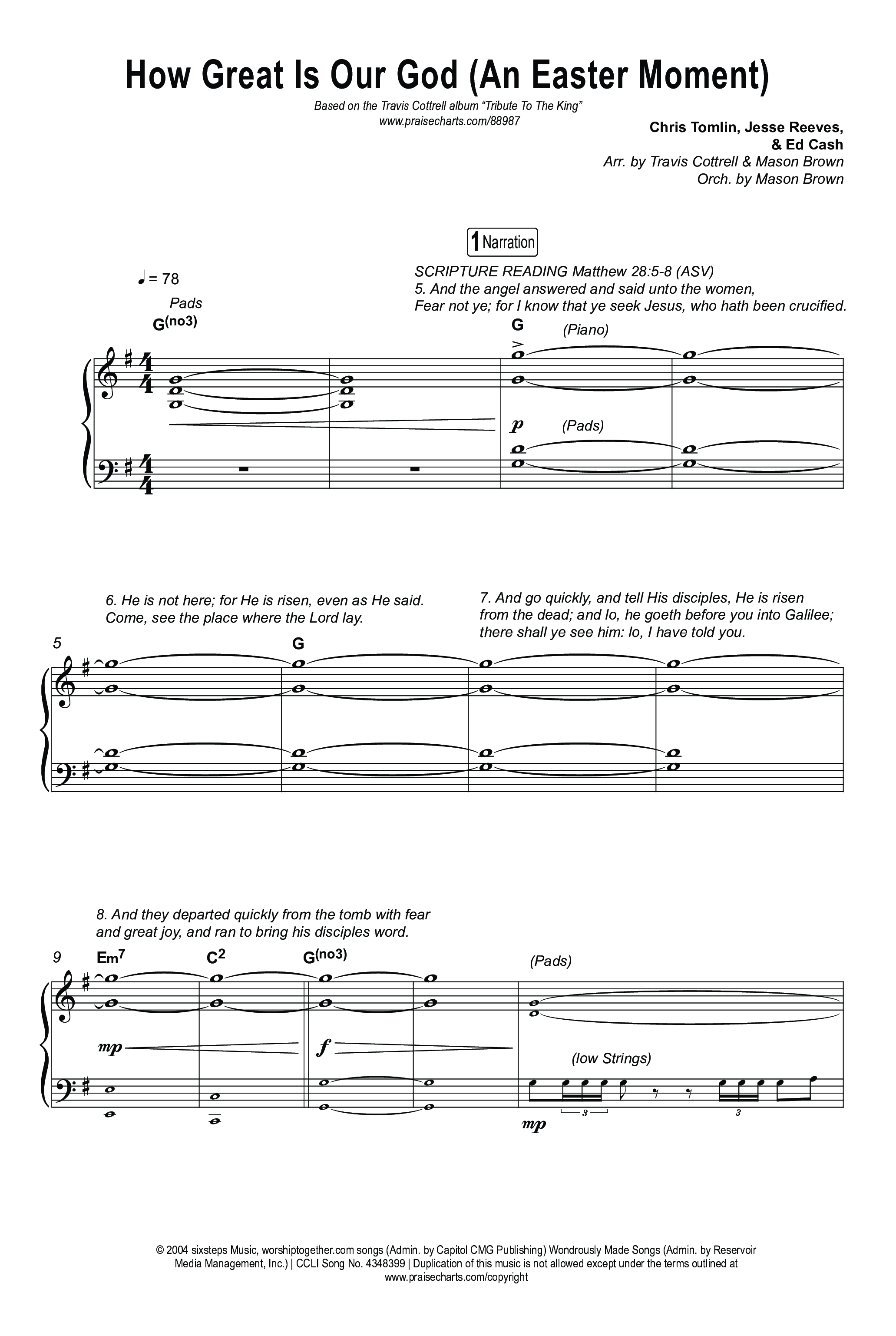 Tribute To The King (8 Song Choral Collection) Song 8 (Octavo SATB) (Travis Cottrell)