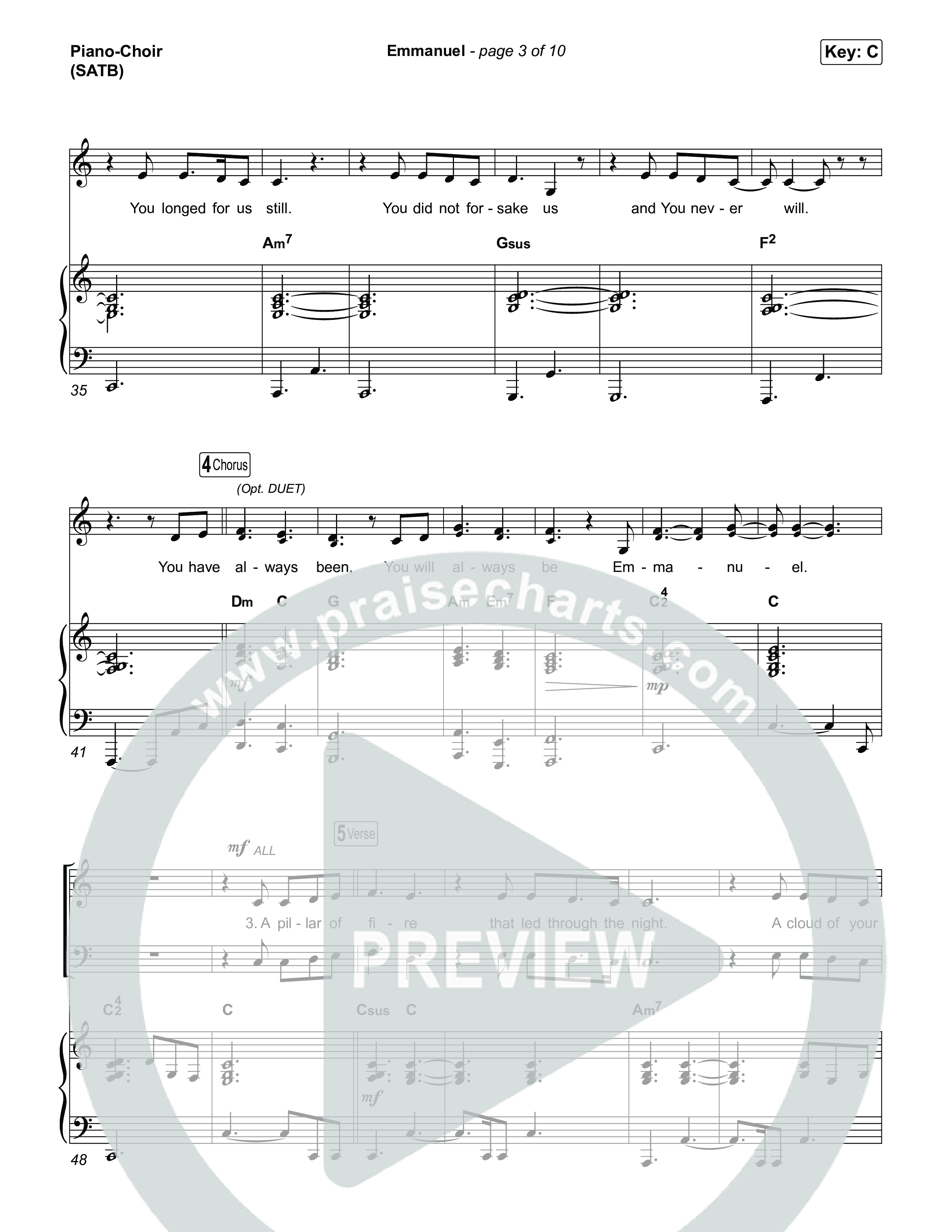 Emmanuel (Choral Anthem SATB) Piano/Vocal (SATB) (Charity Gayle / Ryan Kennedy)