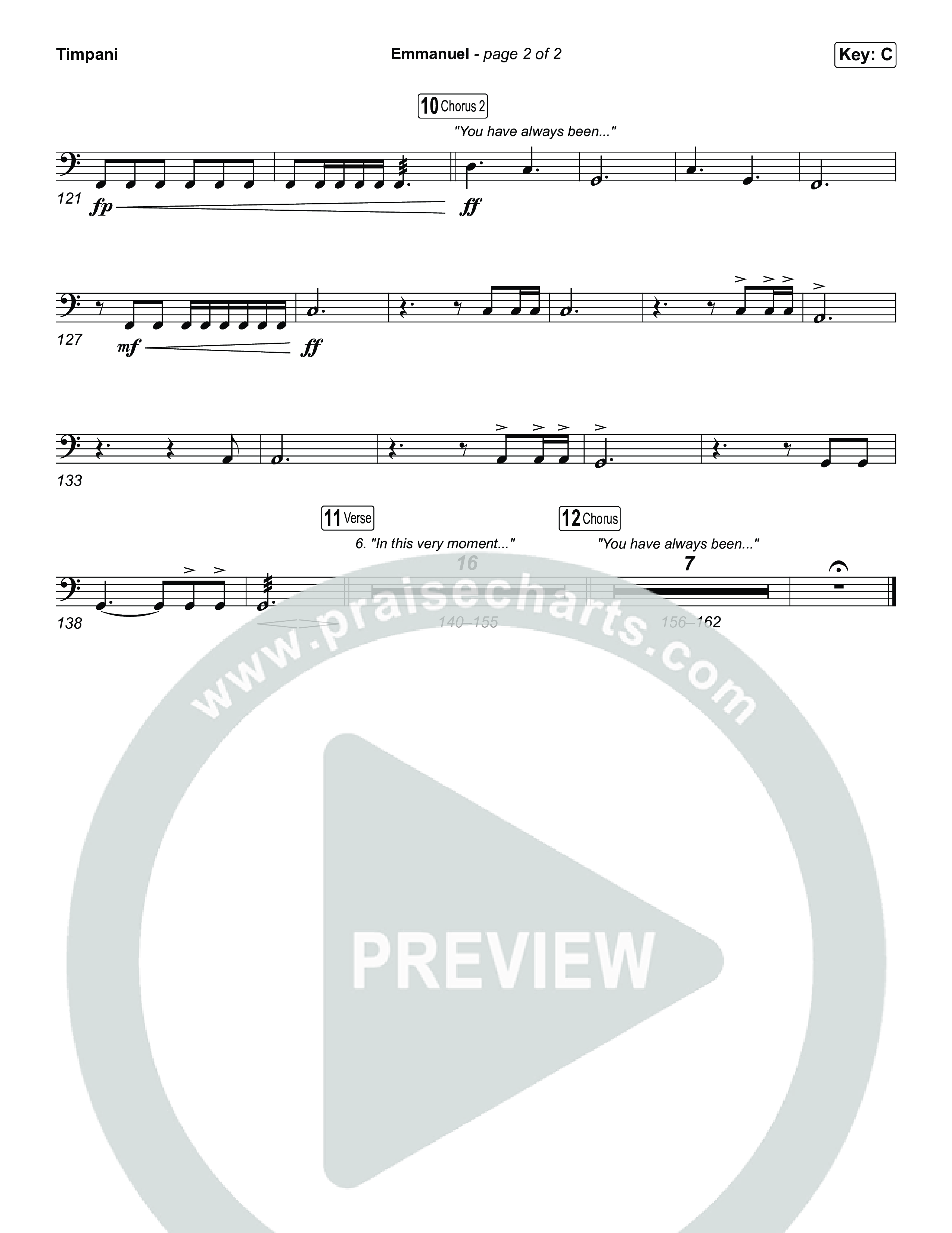 Emmanuel (Choral Anthem SATB) Timpani (Charity Gayle / Ryan Kennedy)