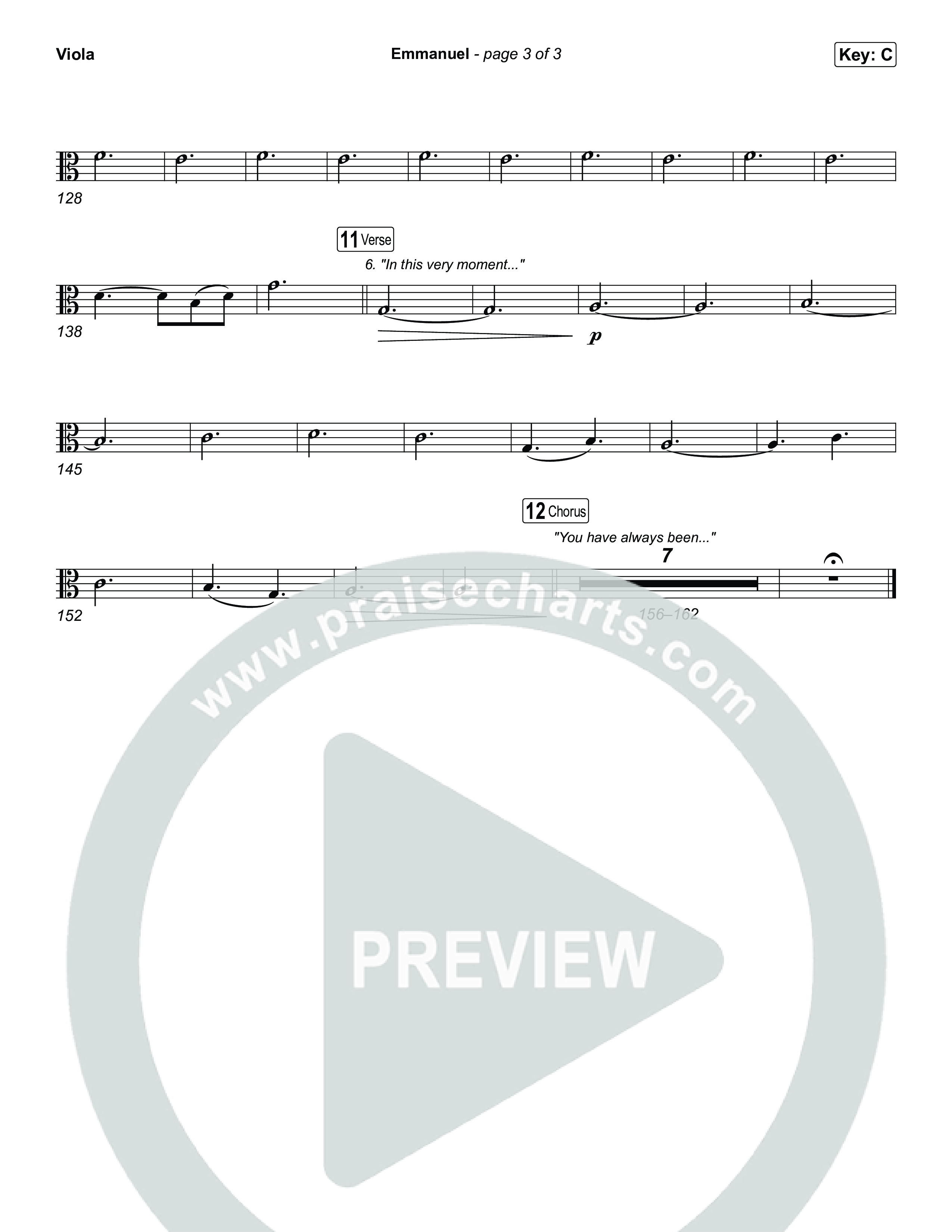 Emmanuel (Choral Anthem SATB) Viola (Charity Gayle / Ryan Kennedy)