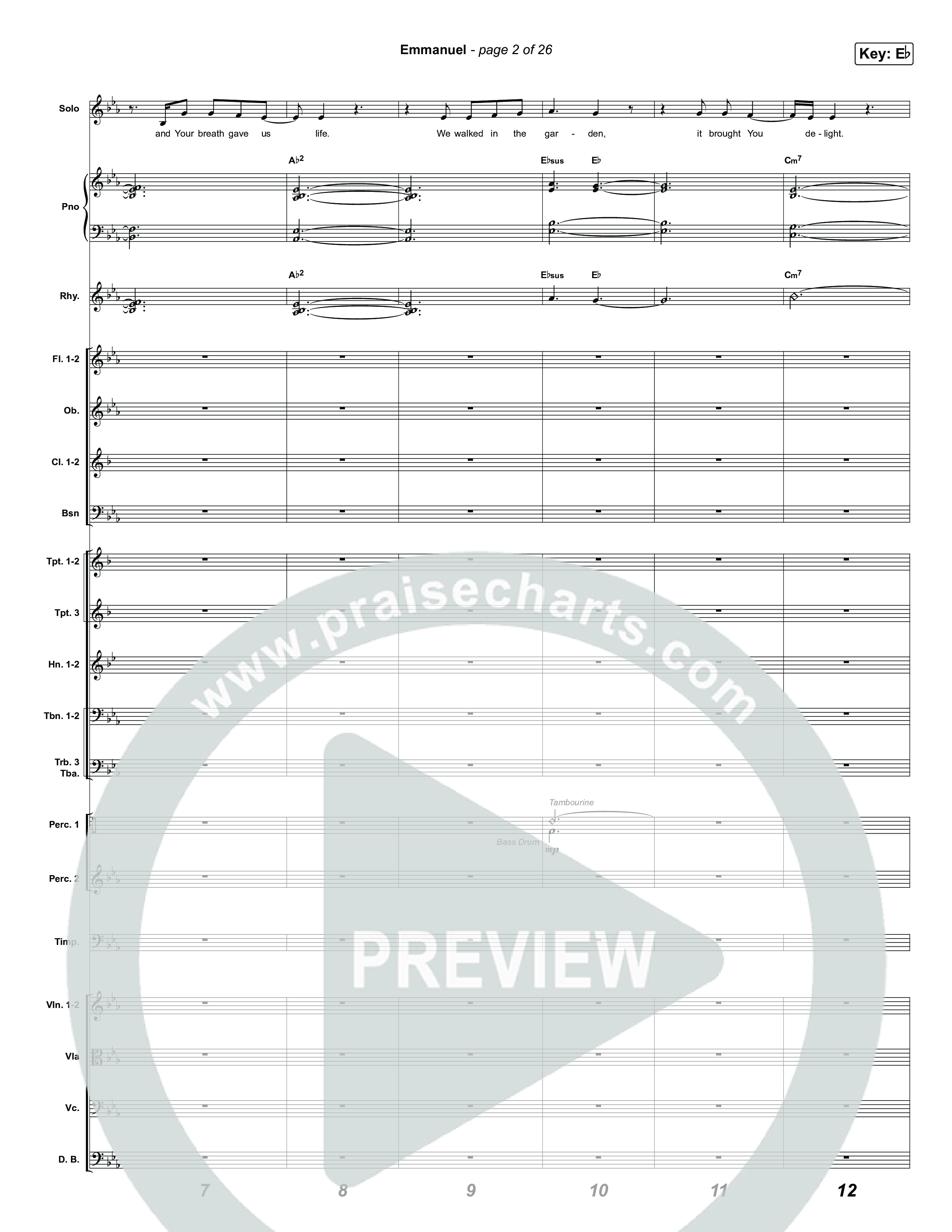 Emmanuel (Worship Choir/SAB) Orchestration (No Vocals) (Charity Gayle / Ryan Kennedy / Arr. Luke Gambill)