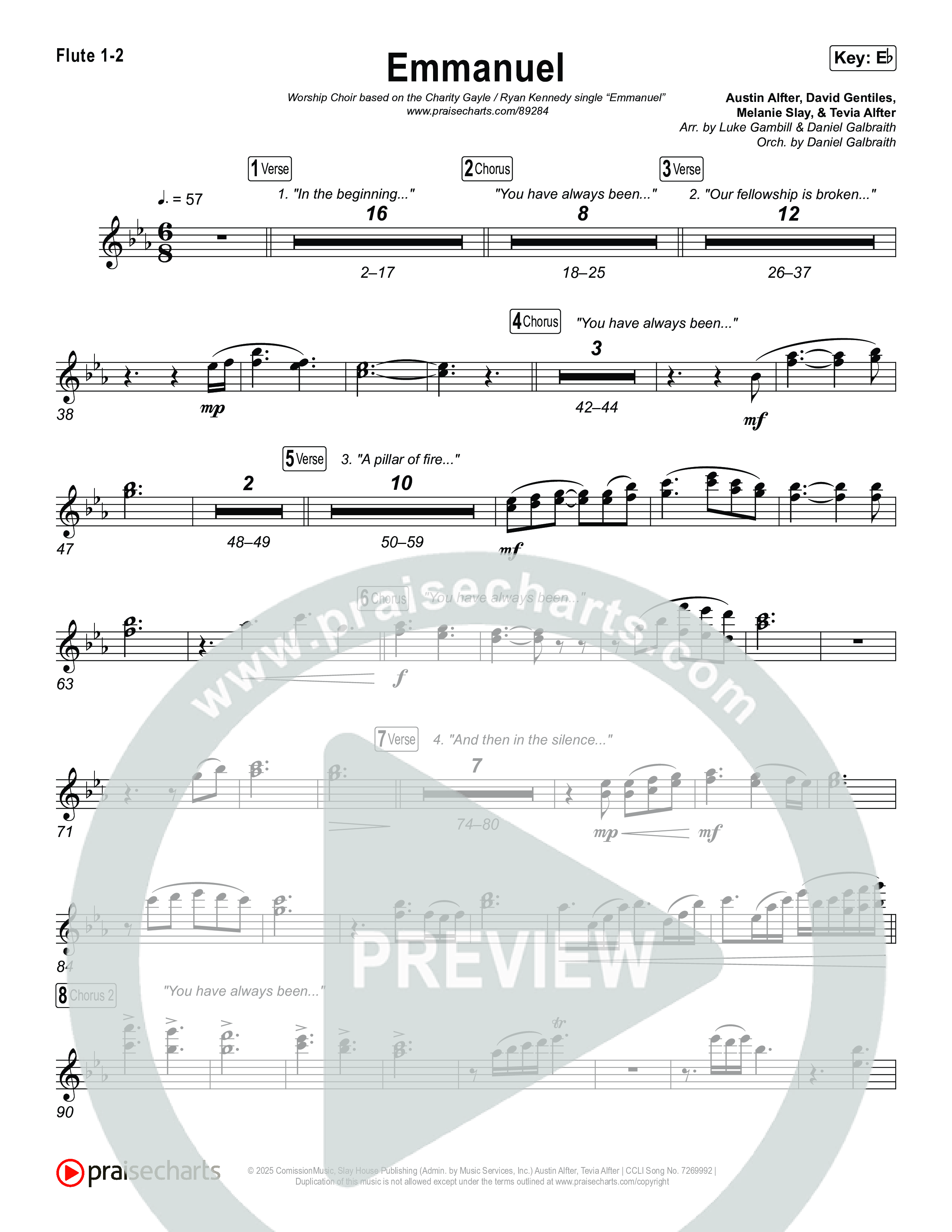 Emmanuel (Worship Choir/SAB) Wind Pack (Charity Gayle / Ryan Kennedy / Arr. Luke Gambill)