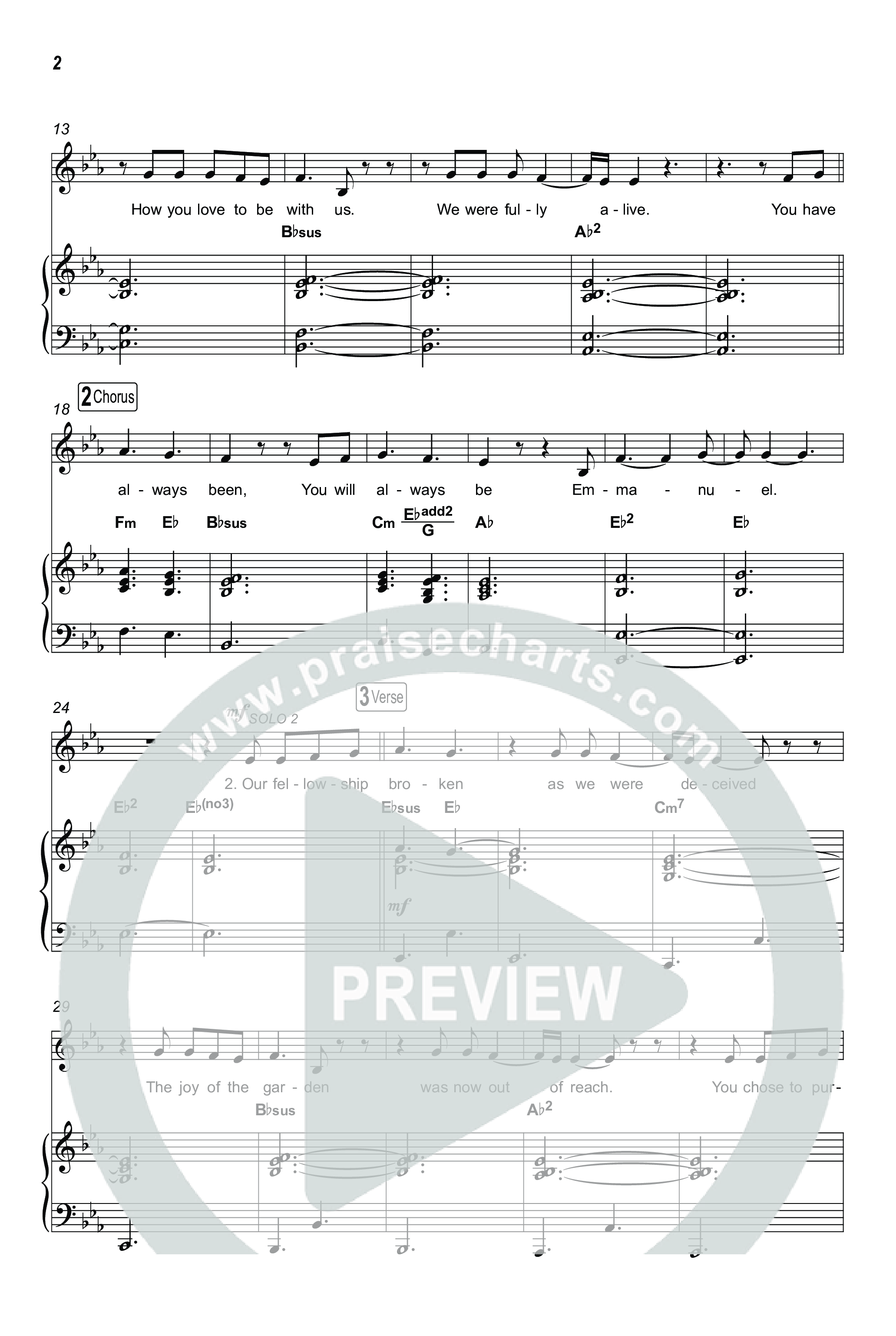 Emmanuel (Worship Choir/SAB) Octavo (SAB & Pno) (Charity Gayle / Ryan Kennedy / Arr. Luke Gambill)