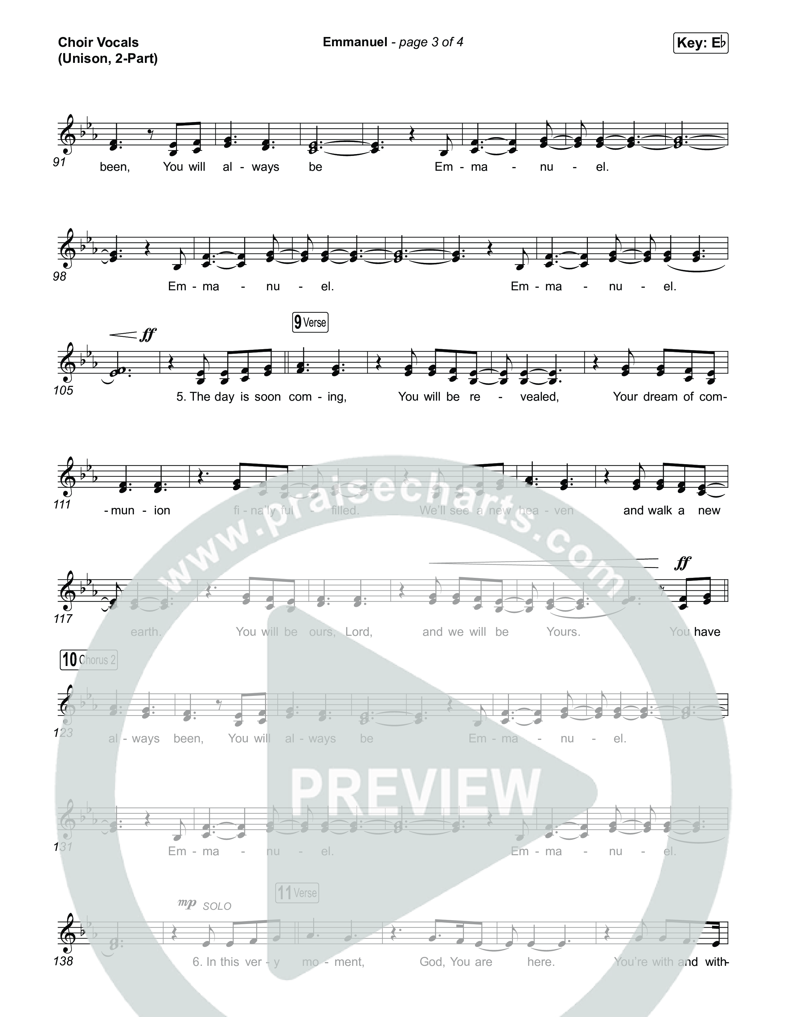 Emmanuel (Unison/2-Part) Choir Vocals (Uni/2-Part) (Charity Gayle / Ryan Kennedy / Arr. Luke Gambill)