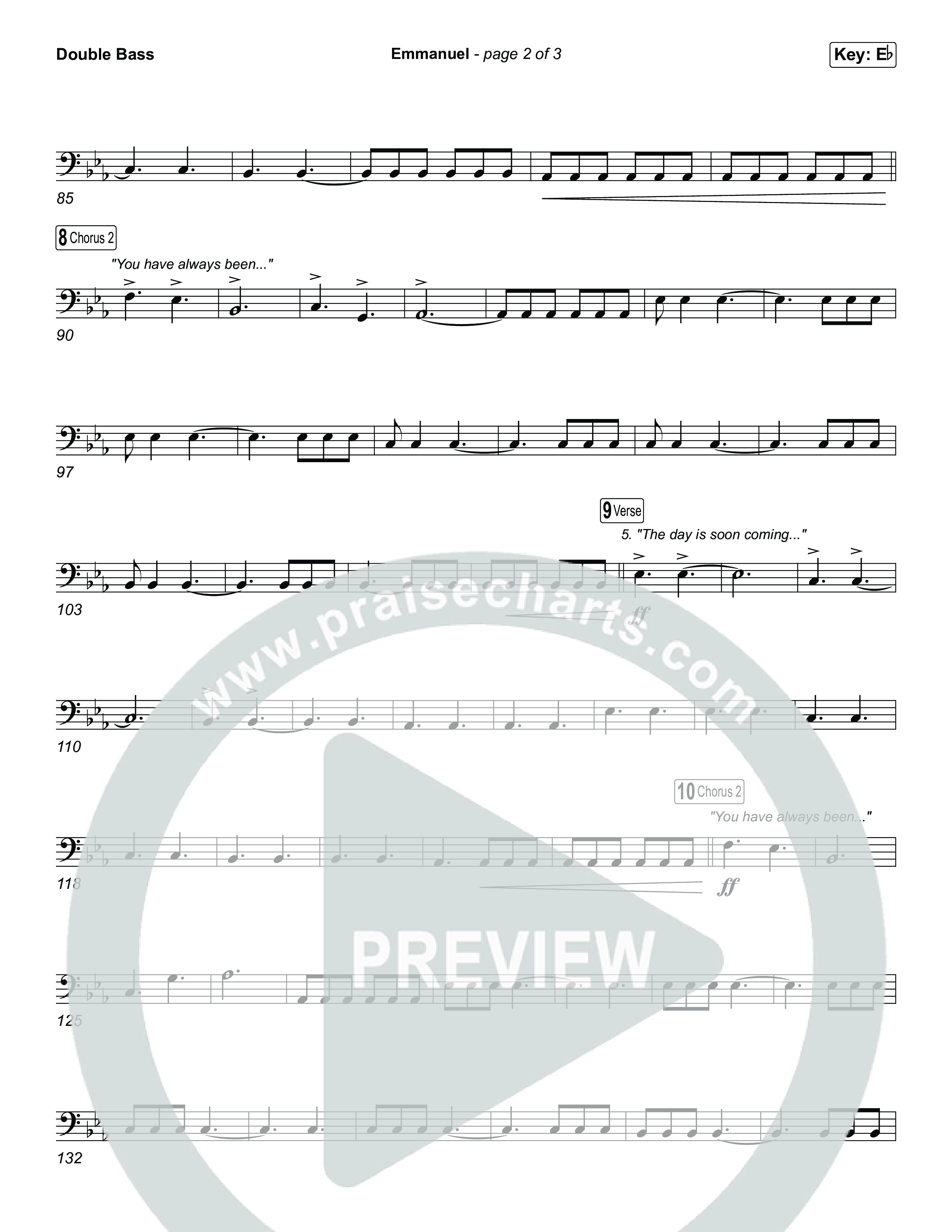 Emmanuel (Unison/2-Part) Double Bass (Charity Gayle / Ryan Kennedy / Arr. Luke Gambill)