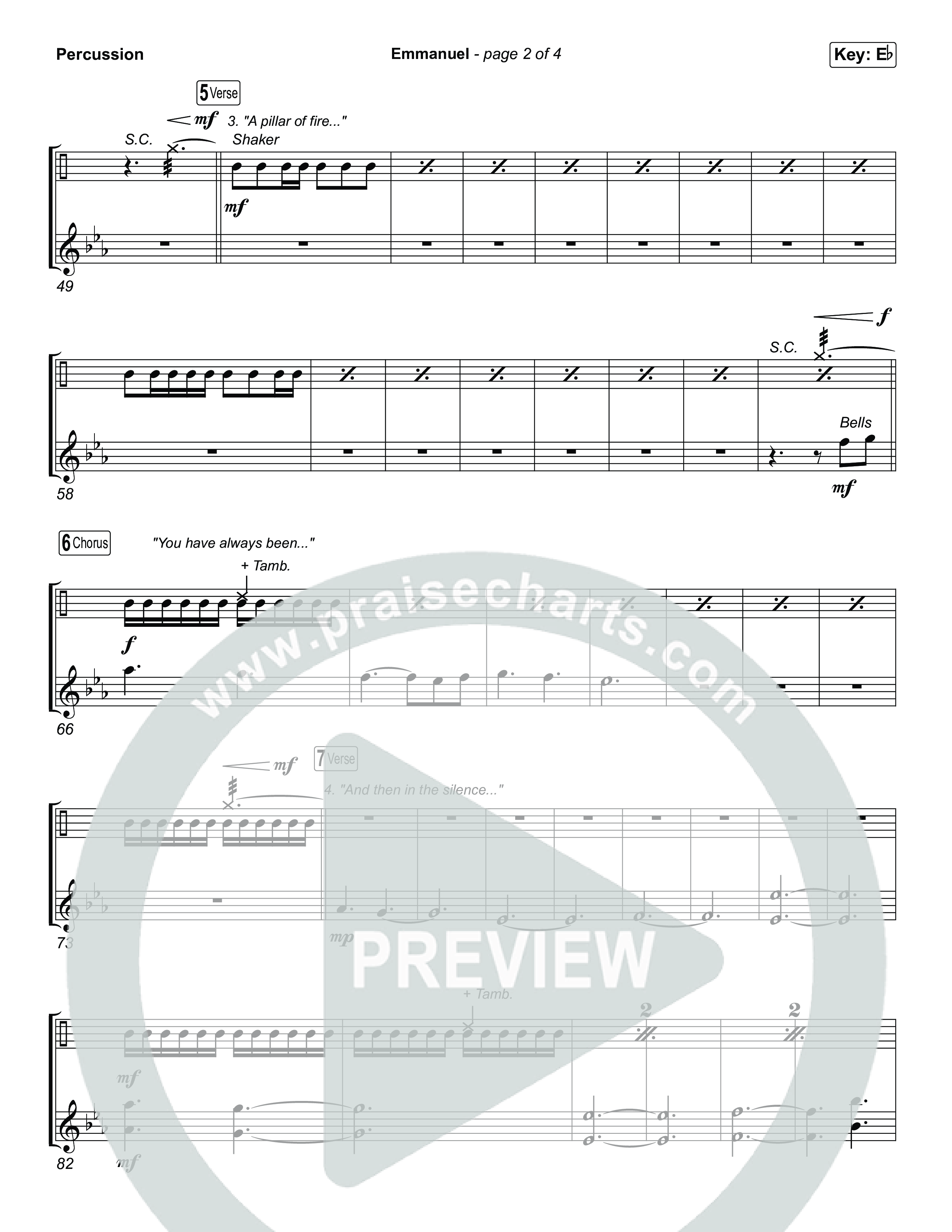 Emmanuel (Unison/2-Part) Percussion (Charity Gayle / Ryan Kennedy / Arr. Luke Gambill)