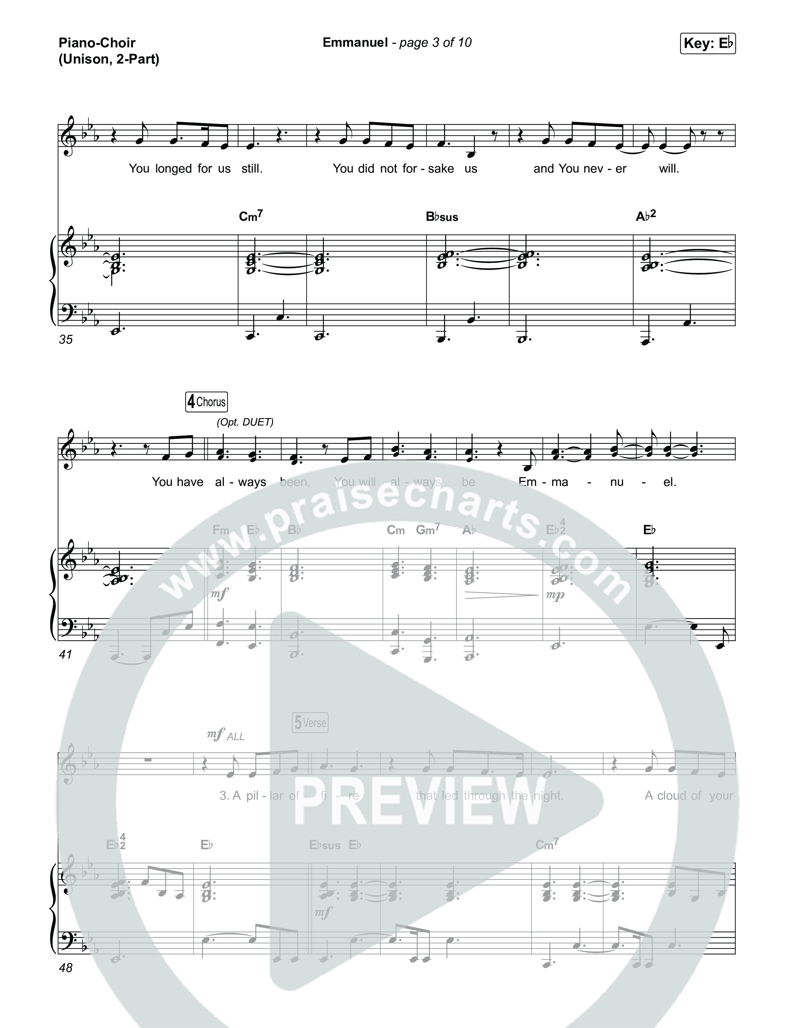 Emmanuel (Unison/2-Part) Piano/Choir  (Uni/2-Part) (Charity Gayle / Ryan Kennedy / Arr. Luke Gambill)