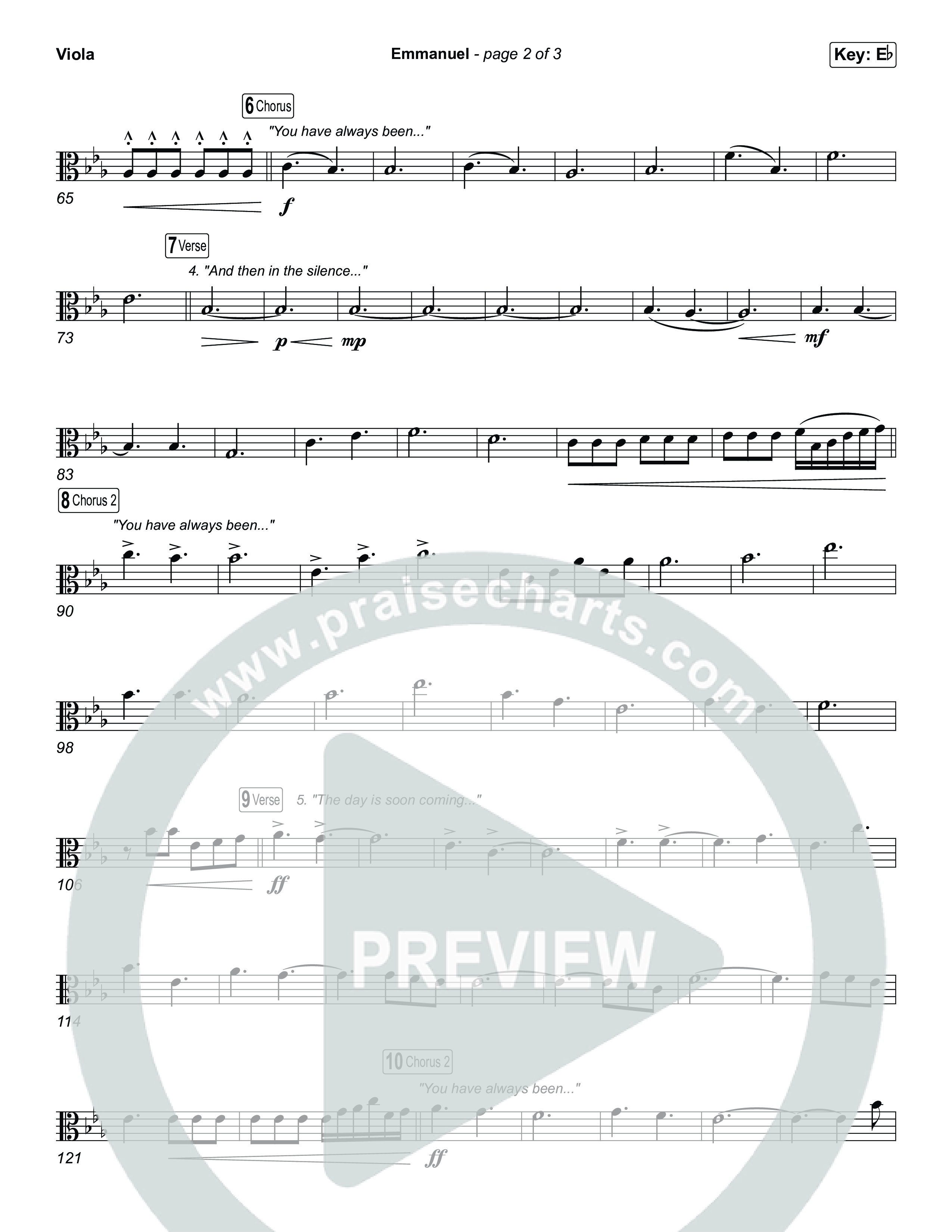 Emmanuel (Unison/2-Part) Viola (Charity Gayle / Ryan Kennedy / Arr. Luke Gambill)