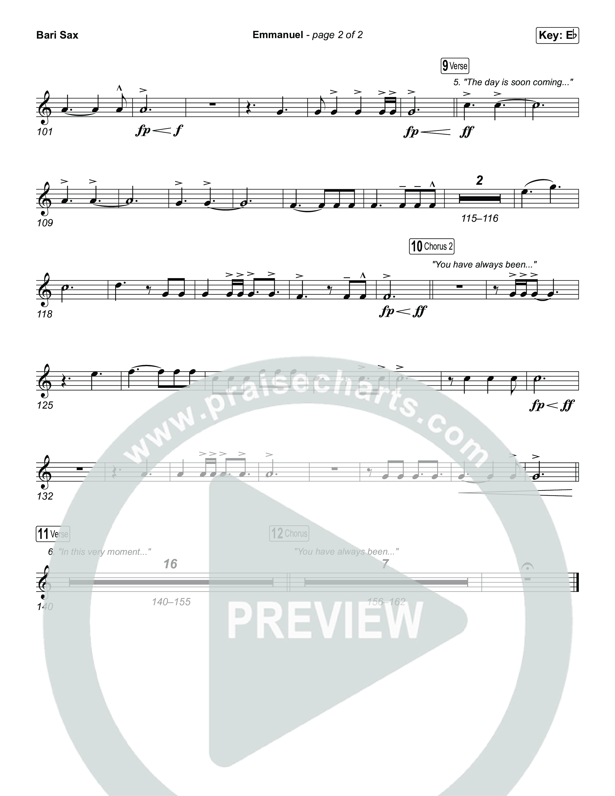 Emmanuel (Sing It Now) Bari Sax (Charity Gayle / Ryan Kennedy / Arr. Luke Gambill)