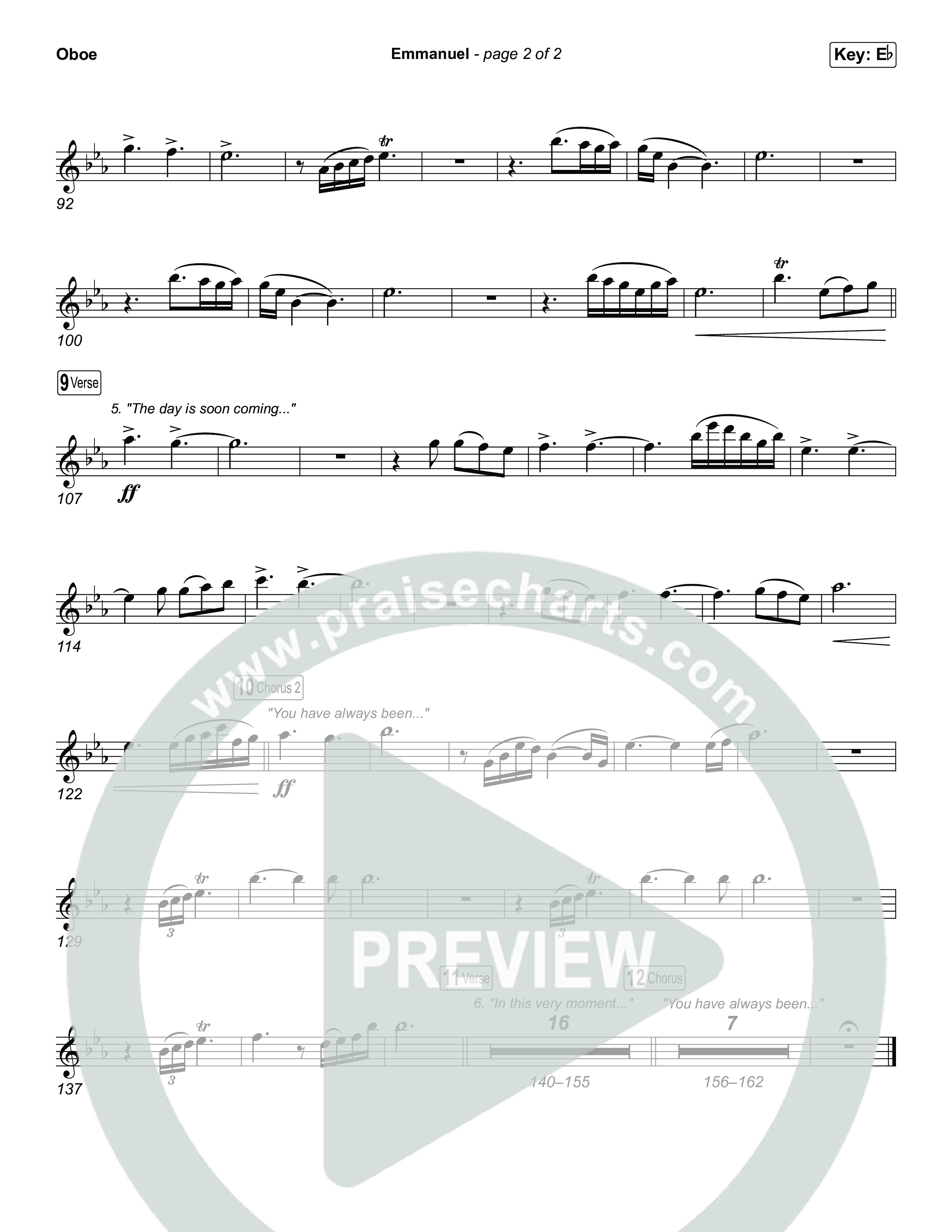 Emmanuel (Sing It Now) Oboe (Charity Gayle / Ryan Kennedy / Arr. Luke Gambill)