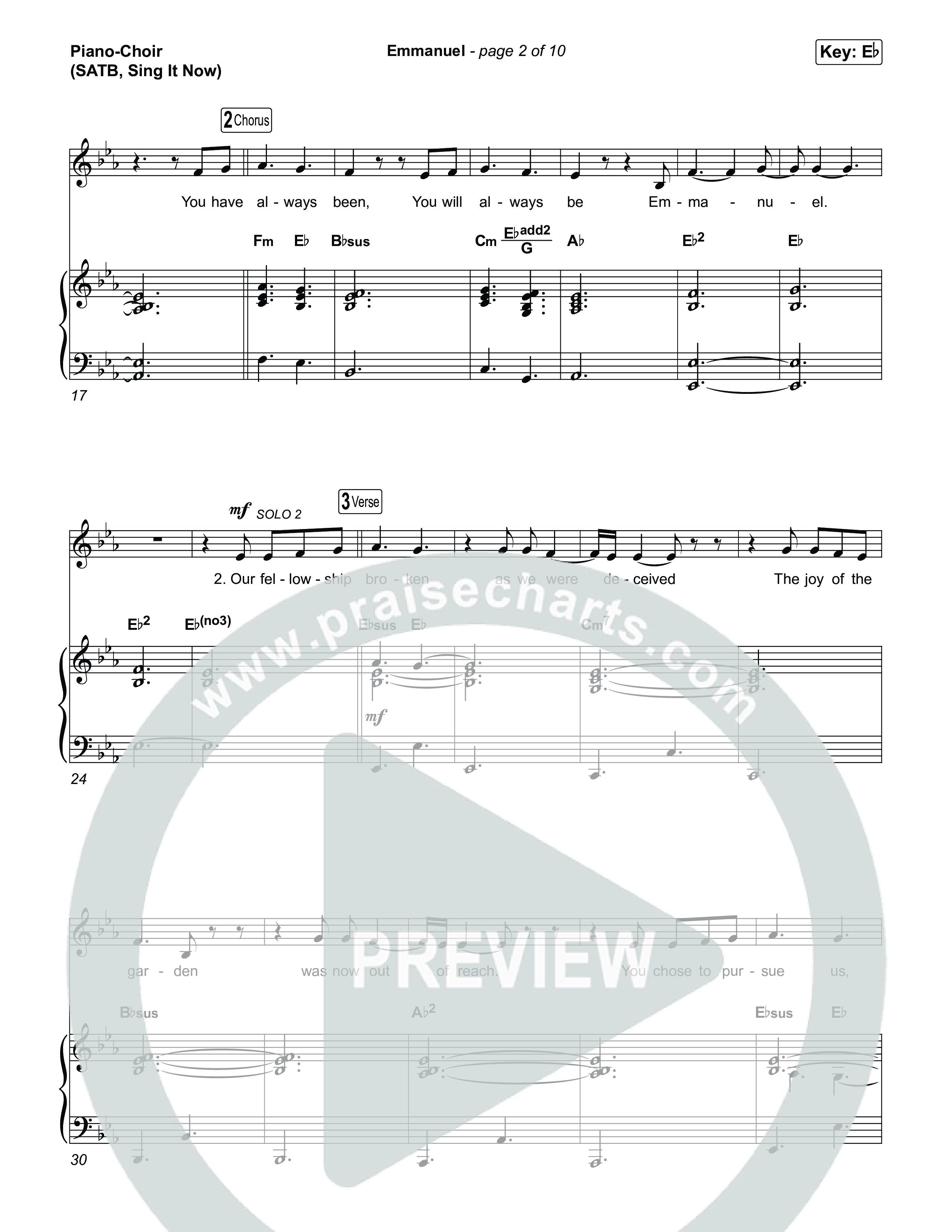 Emmanuel (Sing It Now) Piano/Choir (SATB) (Charity Gayle / Ryan Kennedy / Arr. Luke Gambill)