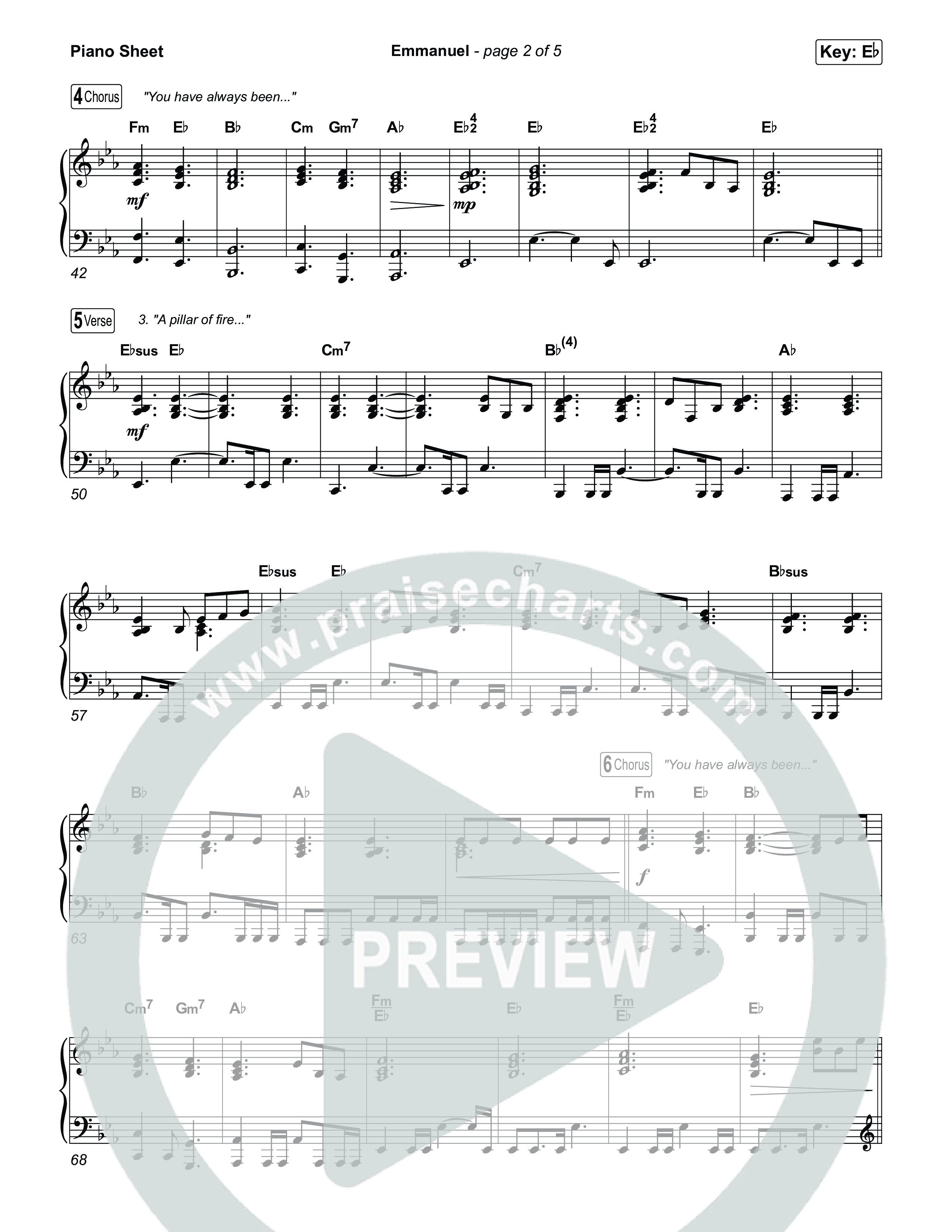 Emmanuel (Sing It Now) Piano Sheet (Charity Gayle / Ryan Kennedy / Arr. Luke Gambill)