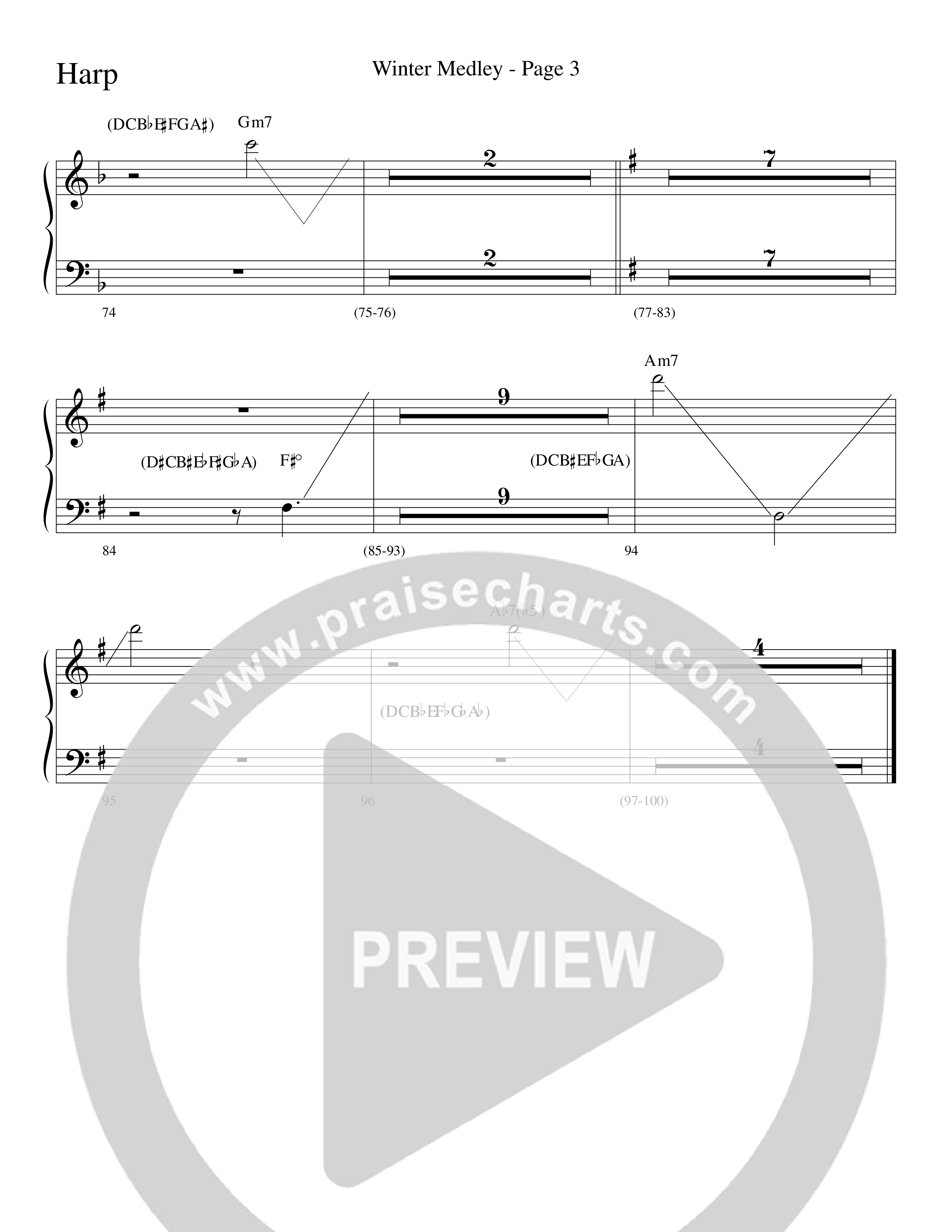 Winter Medley (with Sleigh Ride, Jingle Bells (Come On We're Going For A Sleigh Ride, Jingle Bells) (Choral Anthem SATB) Harp (Word Music Choral / Arr. Lari Goss)