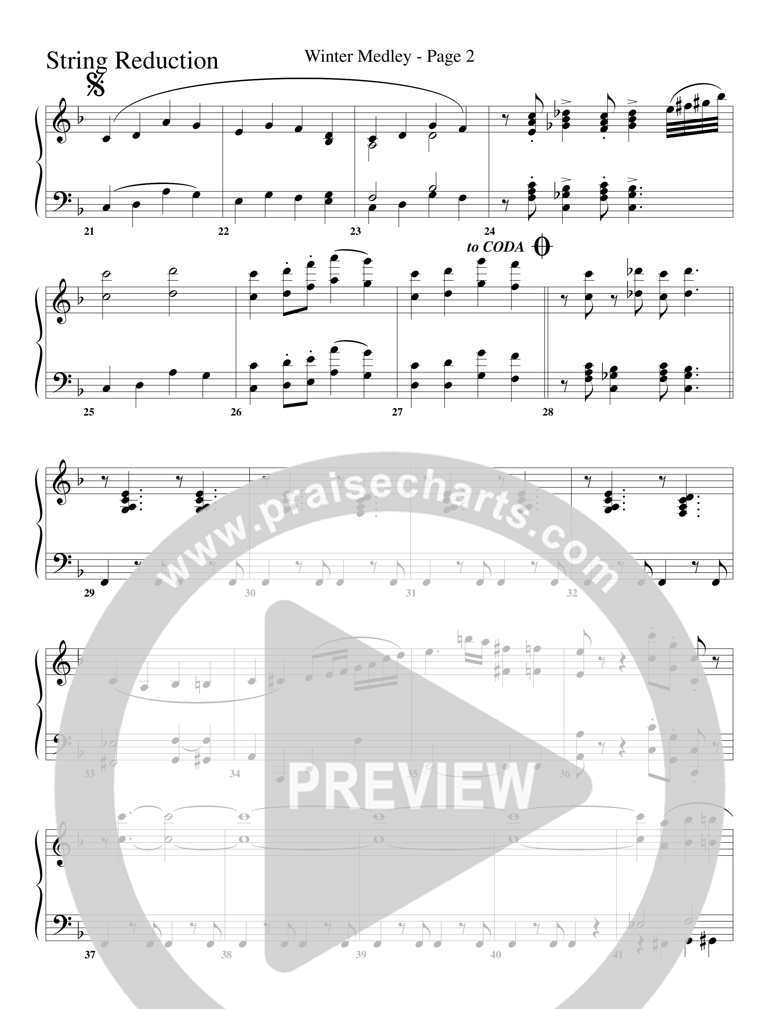 Winter Medley (with Sleigh Ride, Jingle Bells (Come On We're Going For A Sleigh Ride, Jingle Bells) (Choral Anthem SATB) String Reduction (Word Music Choral / Arr. Lari Goss)