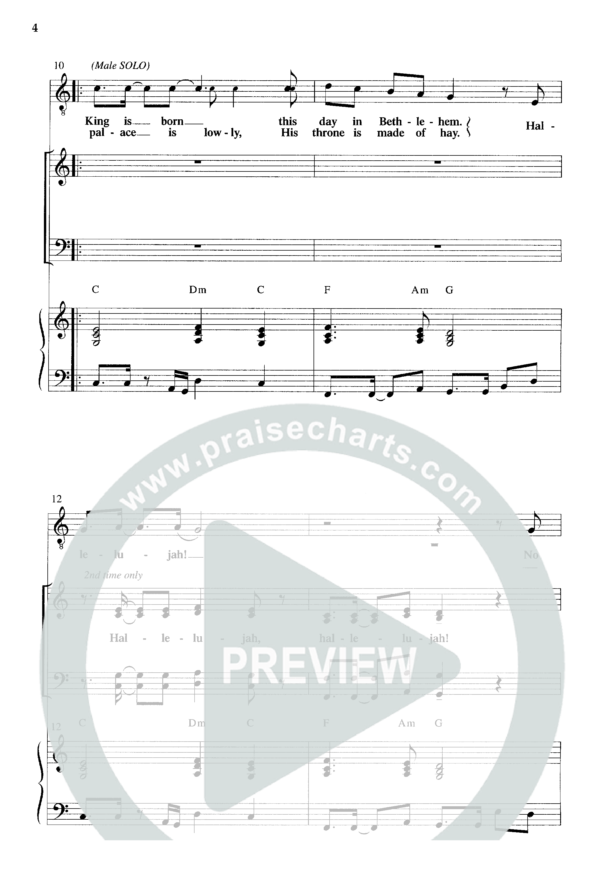 A King is Born (Choral Anthem SATB) Anthem (SATB/Piano) (Word Music Choral / Arr. Robert Sterling)