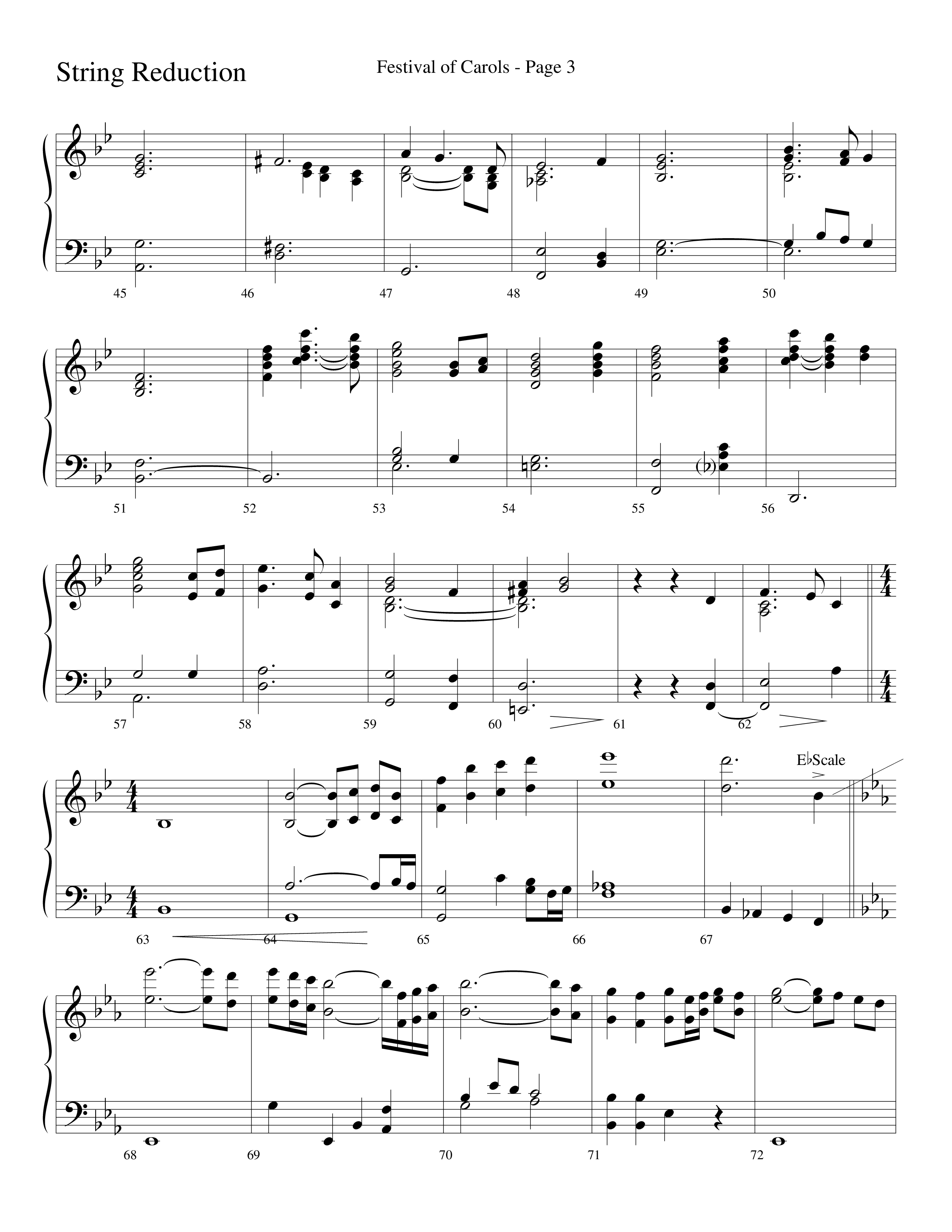 Festival Of Carols (Choral Anthem SATB) String Reduction (Word Music Choral / Arr. Lari Goss)