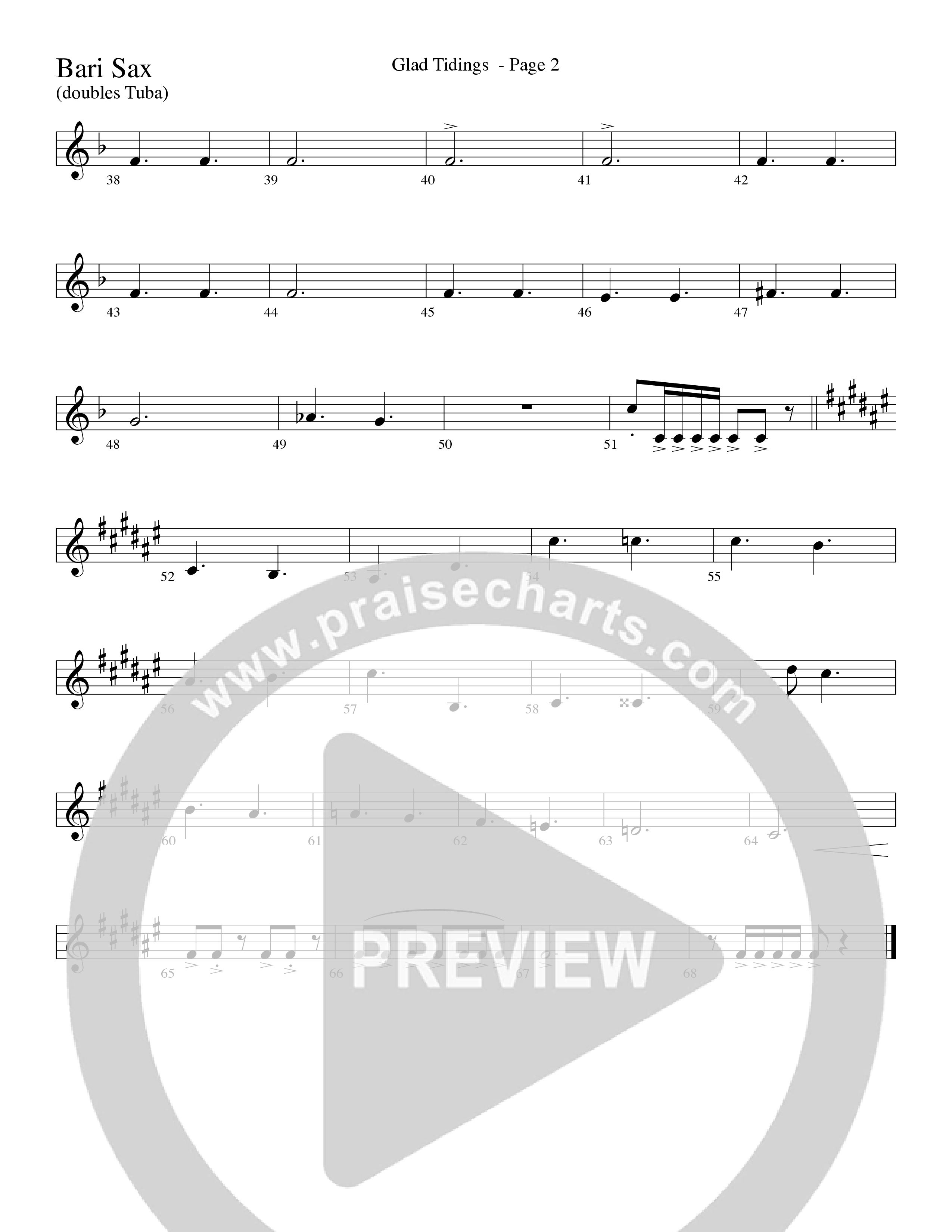 Glad Tidings (with God Rest Ye Merry Gentlemen) (Choral Anthem SATB) Bari Sax (Word Music Choral)