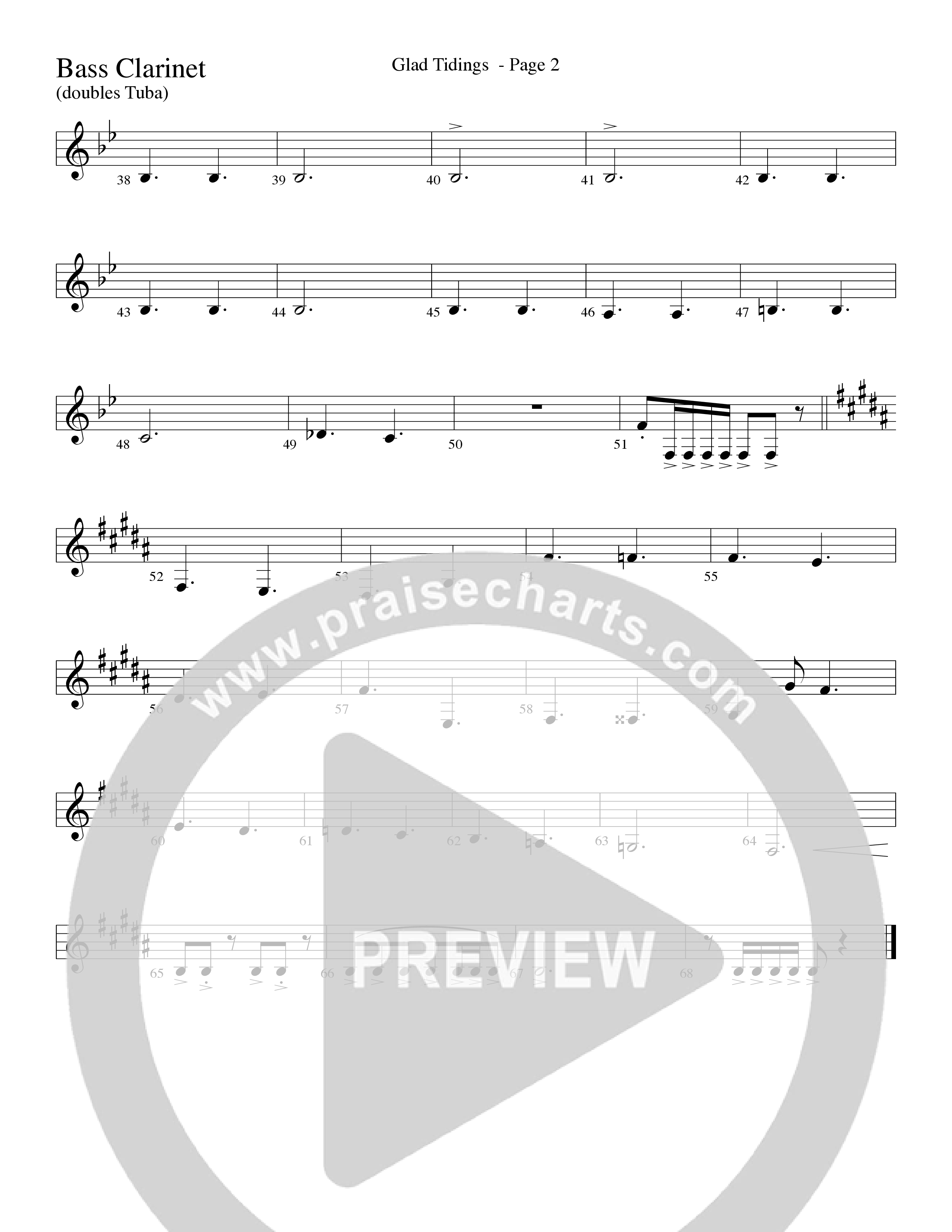 Glad Tidings (with God Rest Ye Merry Gentlemen) (Choral Anthem SATB) Bass Clarinet (Word Music Choral)