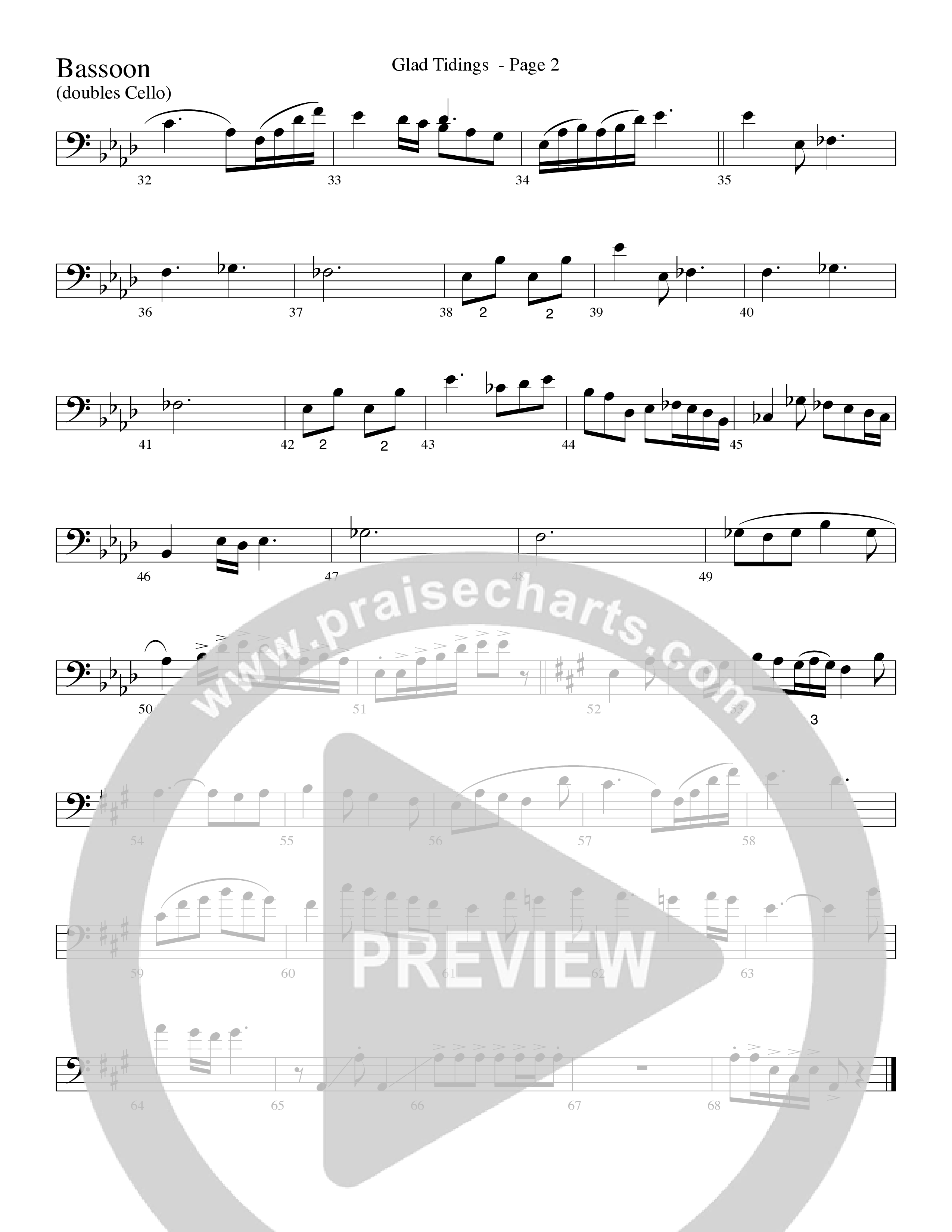 Glad Tidings (with God Rest Ye Merry Gentlemen) (Choral Anthem SATB) Bassoon (Word Music Choral)