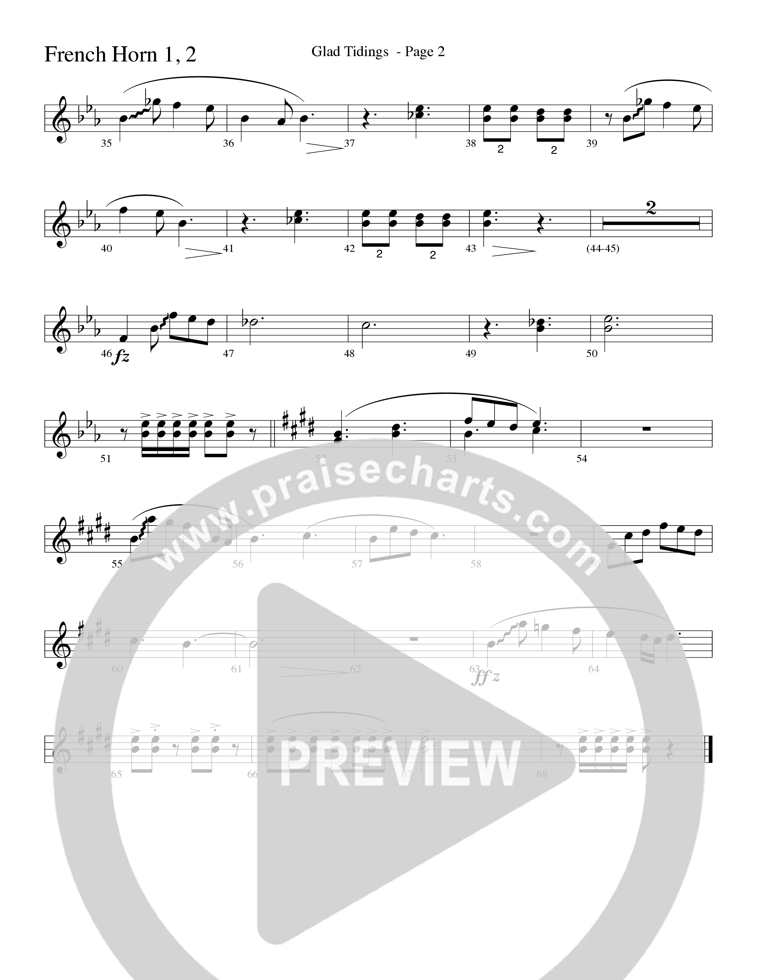 Glad Tidings (with God Rest Ye Merry Gentlemen) (Choral Anthem SATB) French Horn 1/2 (Word Music Choral)