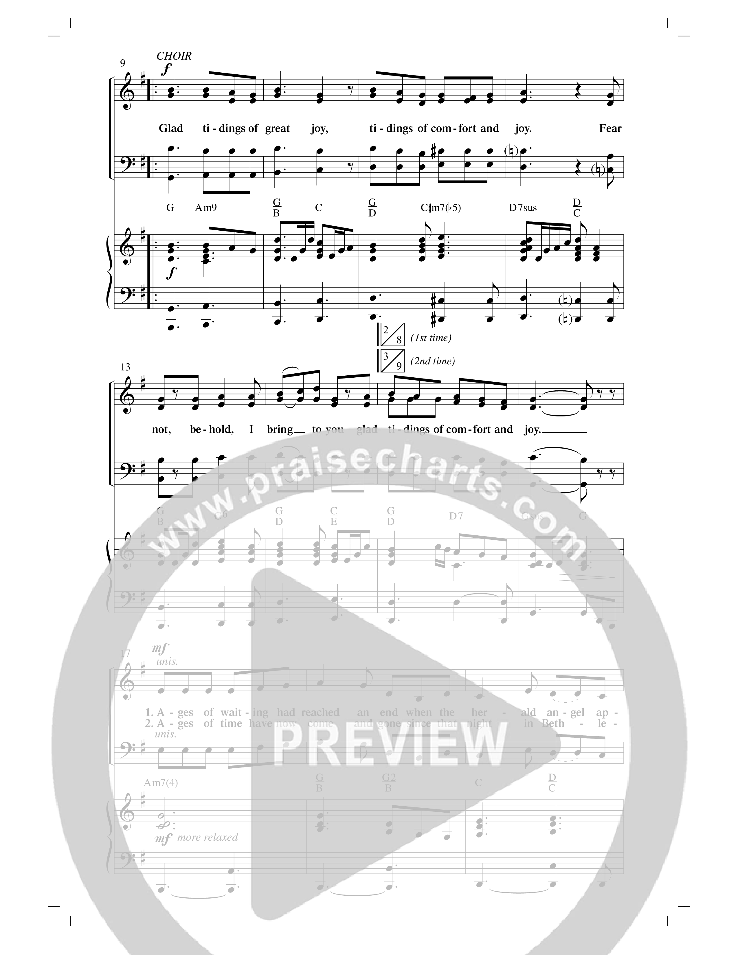 Glad Tidings (with God Rest Ye Merry Gentlemen) (Choral Anthem SATB) Anthem (SATB/Piano) (Word Music Choral)