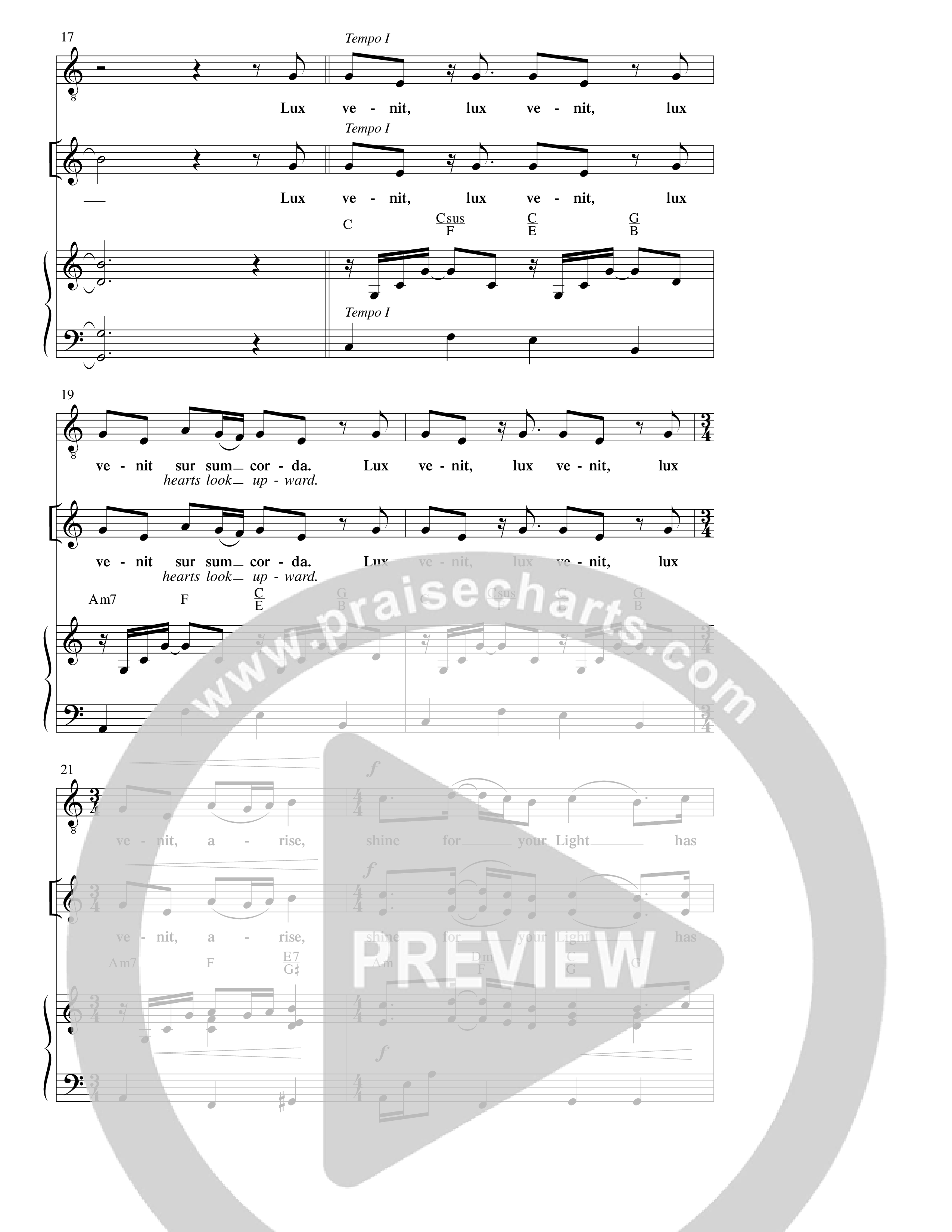 Gloria (with Lux Venit) (Choral Anthem SATB) Anthem (SATB/Piano) (Word Music Choral / Arr. David Hamilton)
