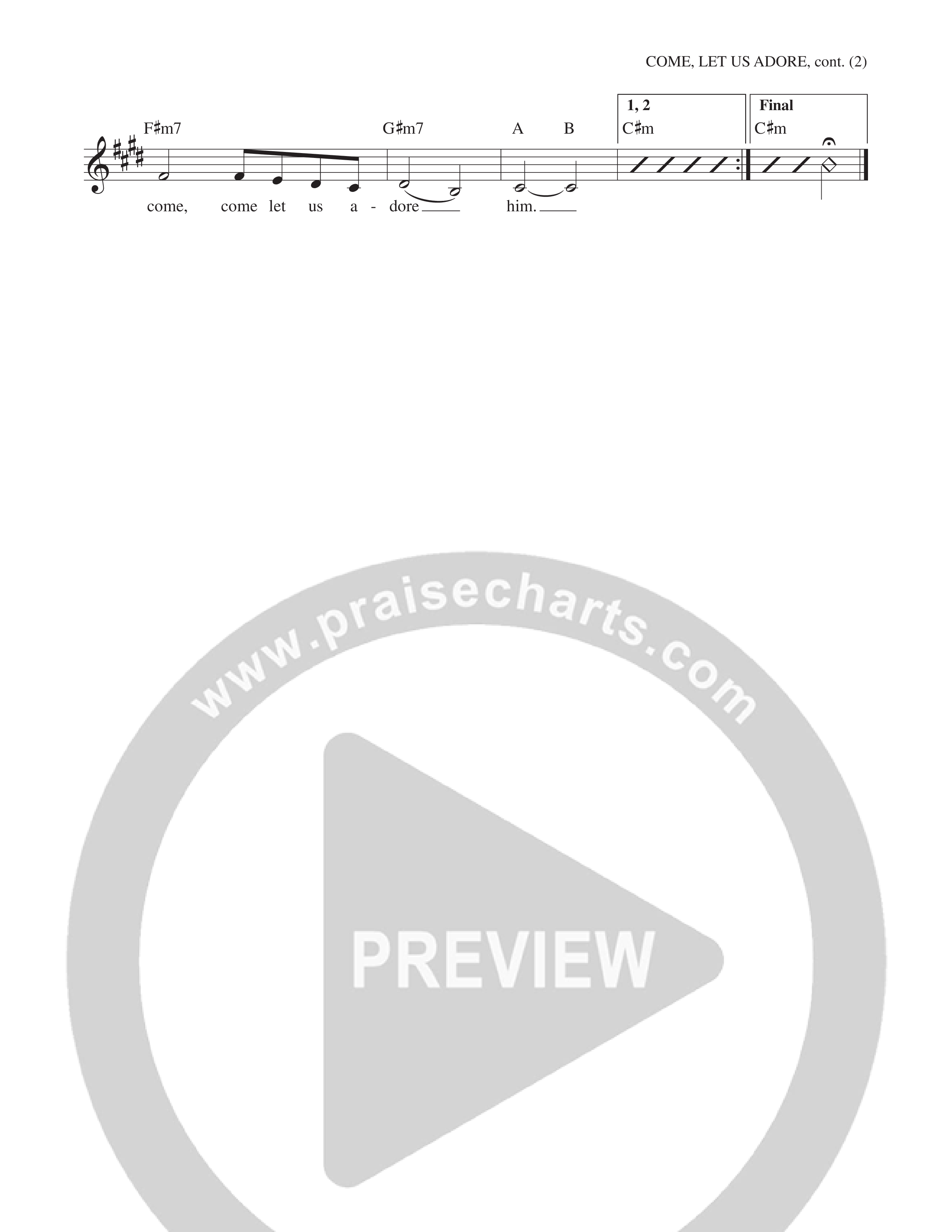 Come Let Us Adore Lead Sheet Melody (Echo Harbor Worship / John Finch / Francesca LaRosa)