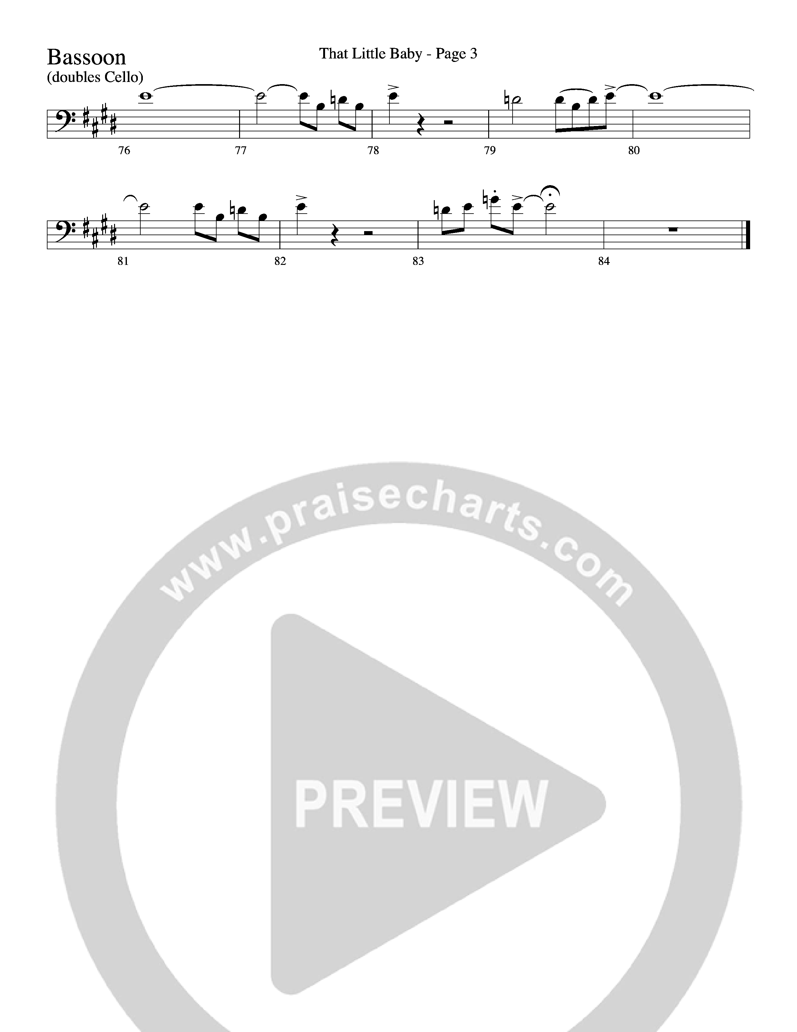 That Little Baby (with Joy To The World) (Choral Anthem SATB) Bassoon (Word Music Choral)