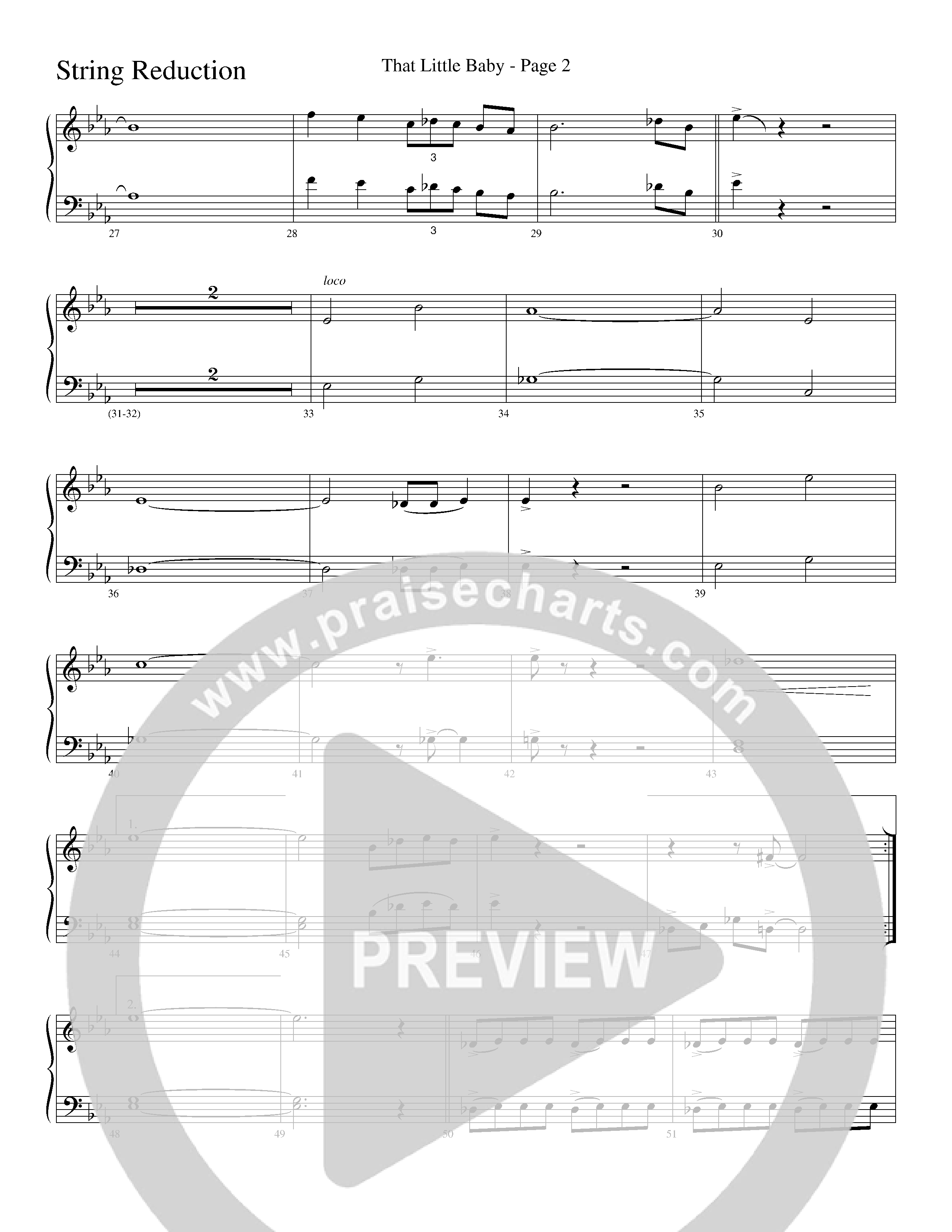 That Little Baby (with Joy To The World) (Choral Anthem SATB) String Reduction (Word Music Choral)