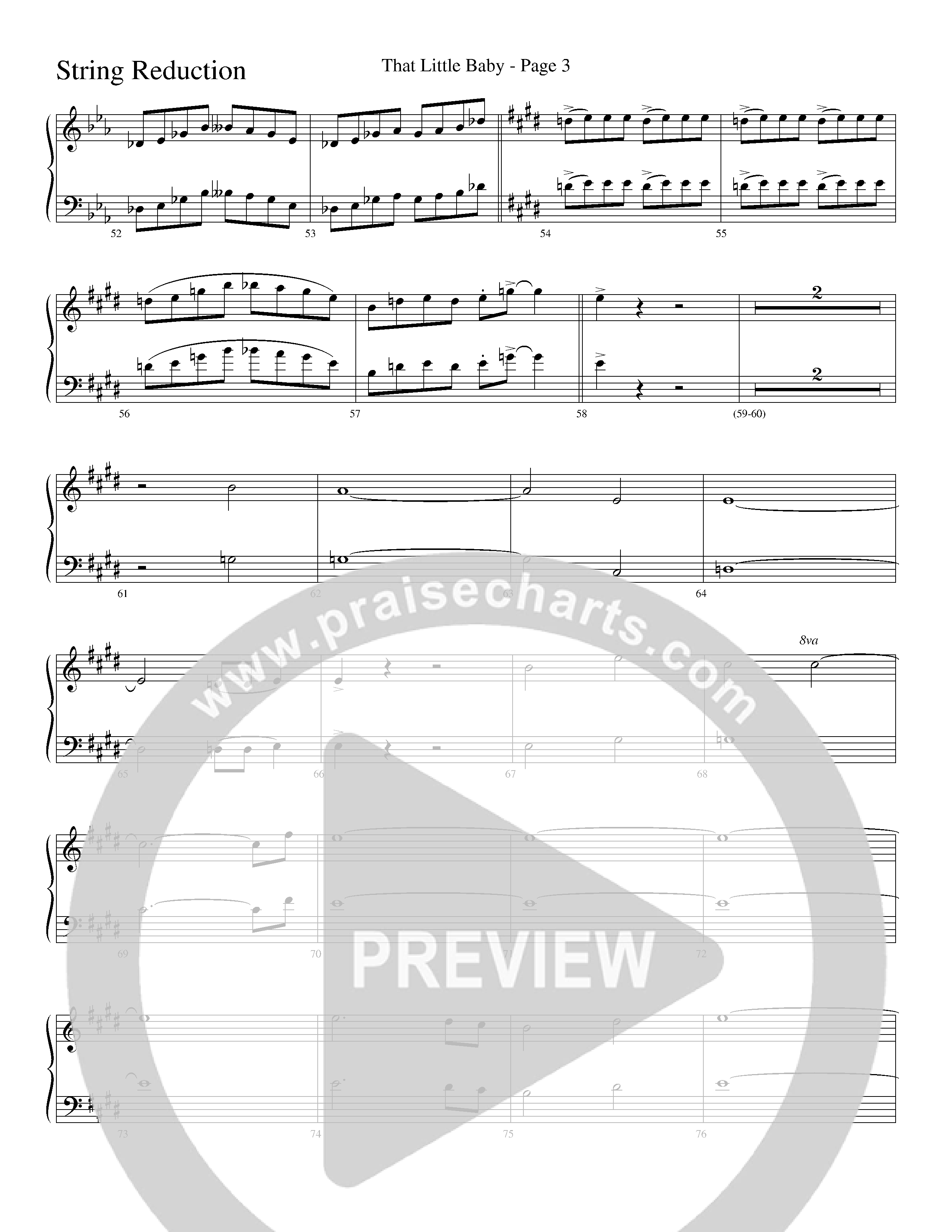 That Little Baby (with Joy To The World) (Choral Anthem SATB) String Reduction (Word Music Choral)