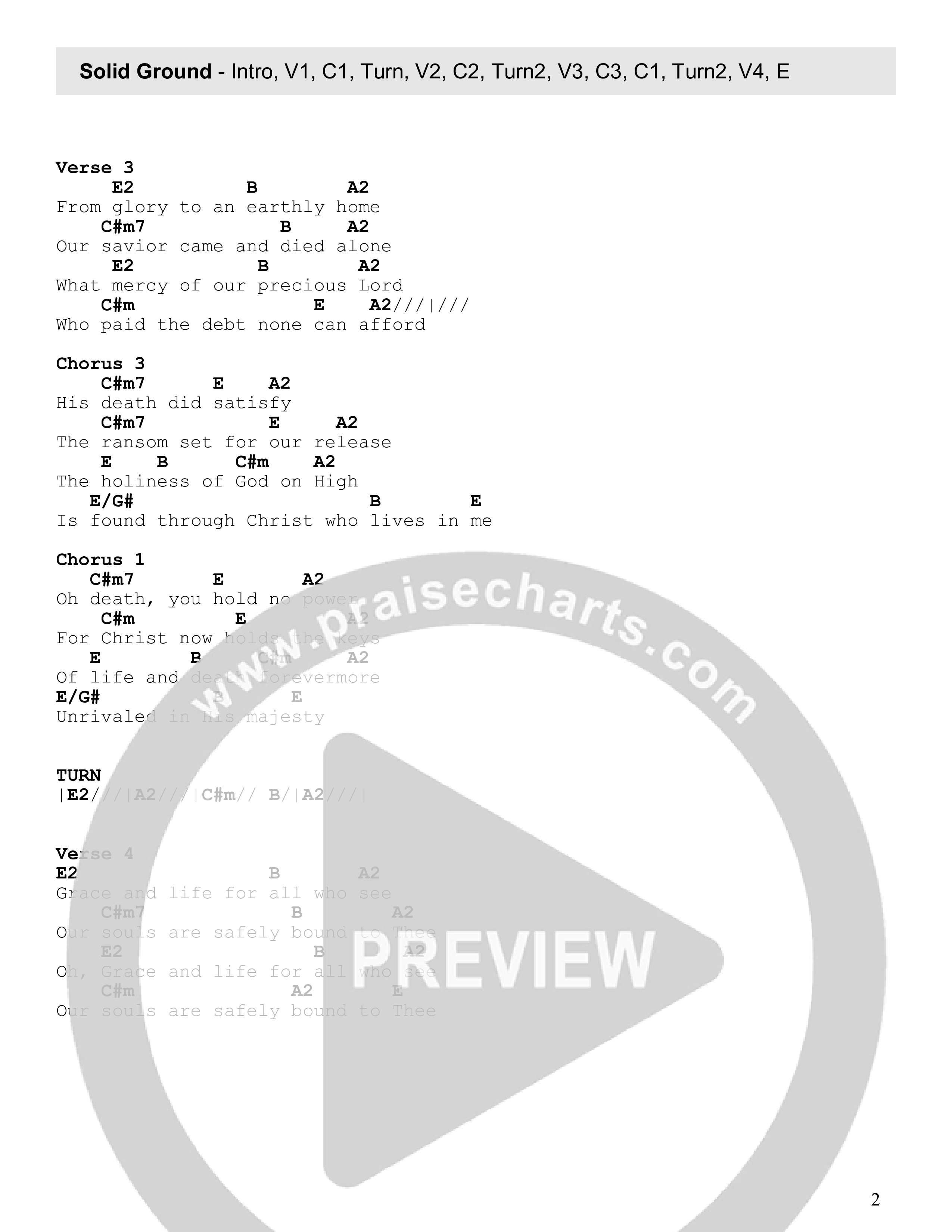 Solid Ground (Live) Chord Chart (Century Worship)