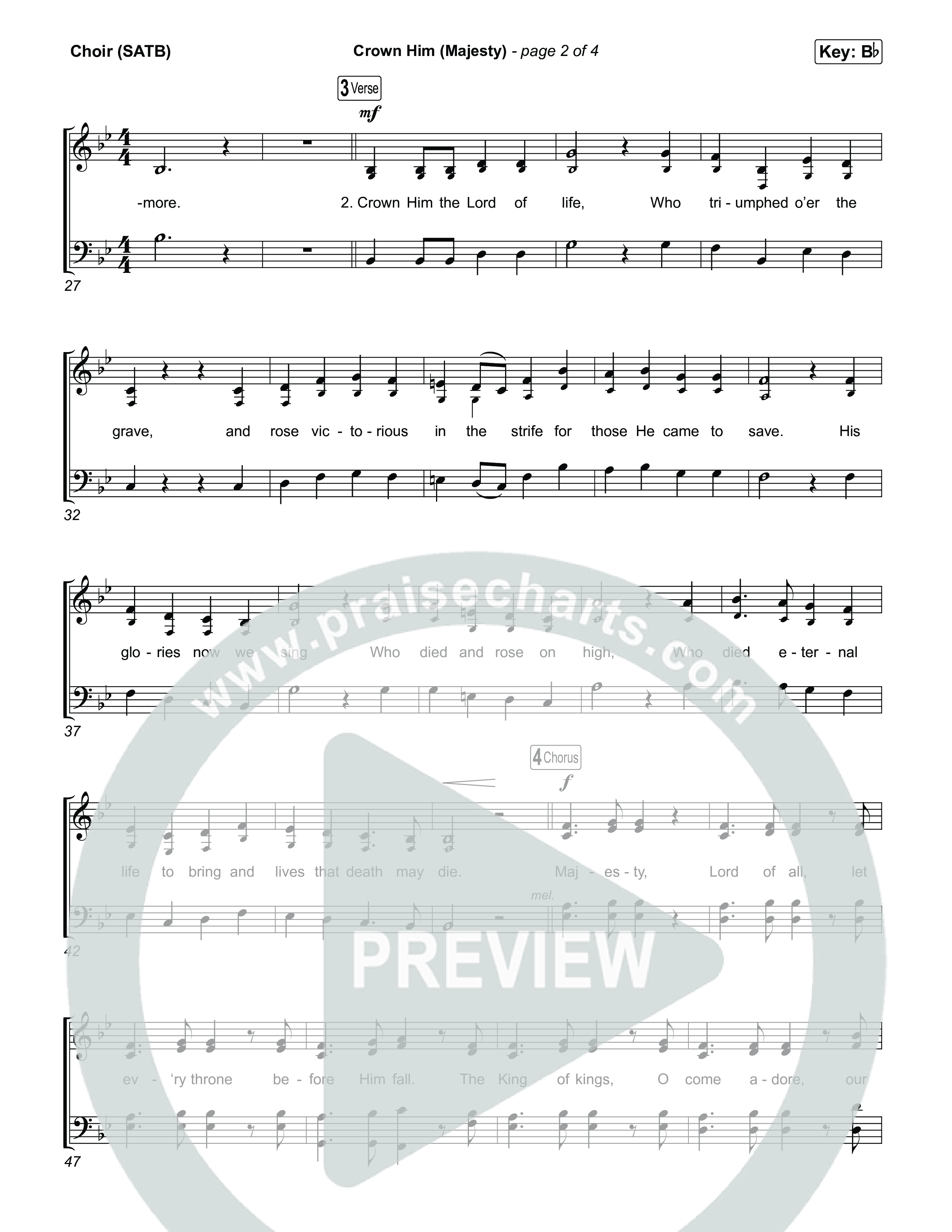 Crown Him (Majesty) Choir Sheet (SATB) (The Worship Initiative)