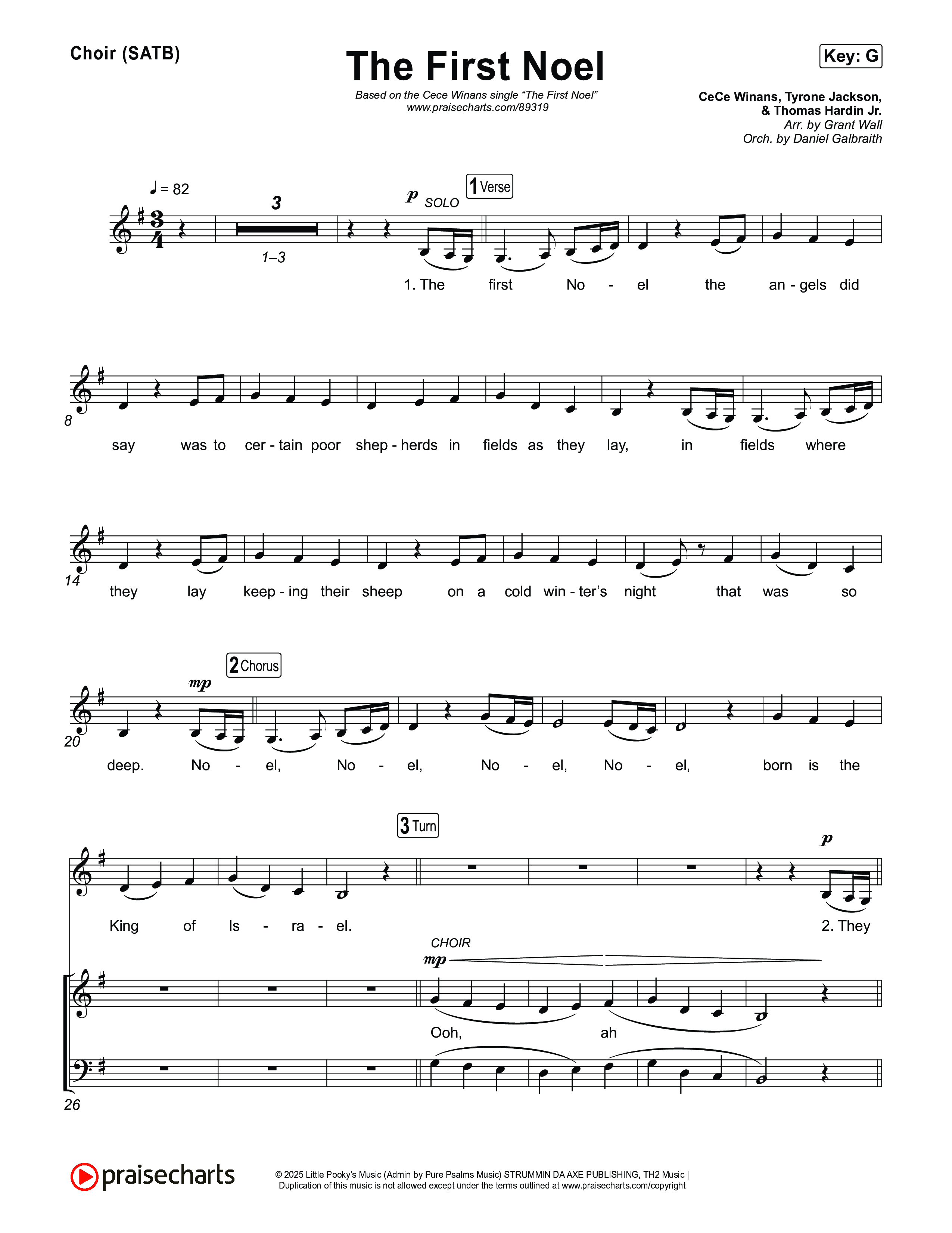 The First Noel Choir Sheet (SATB) (CeCe Winans)