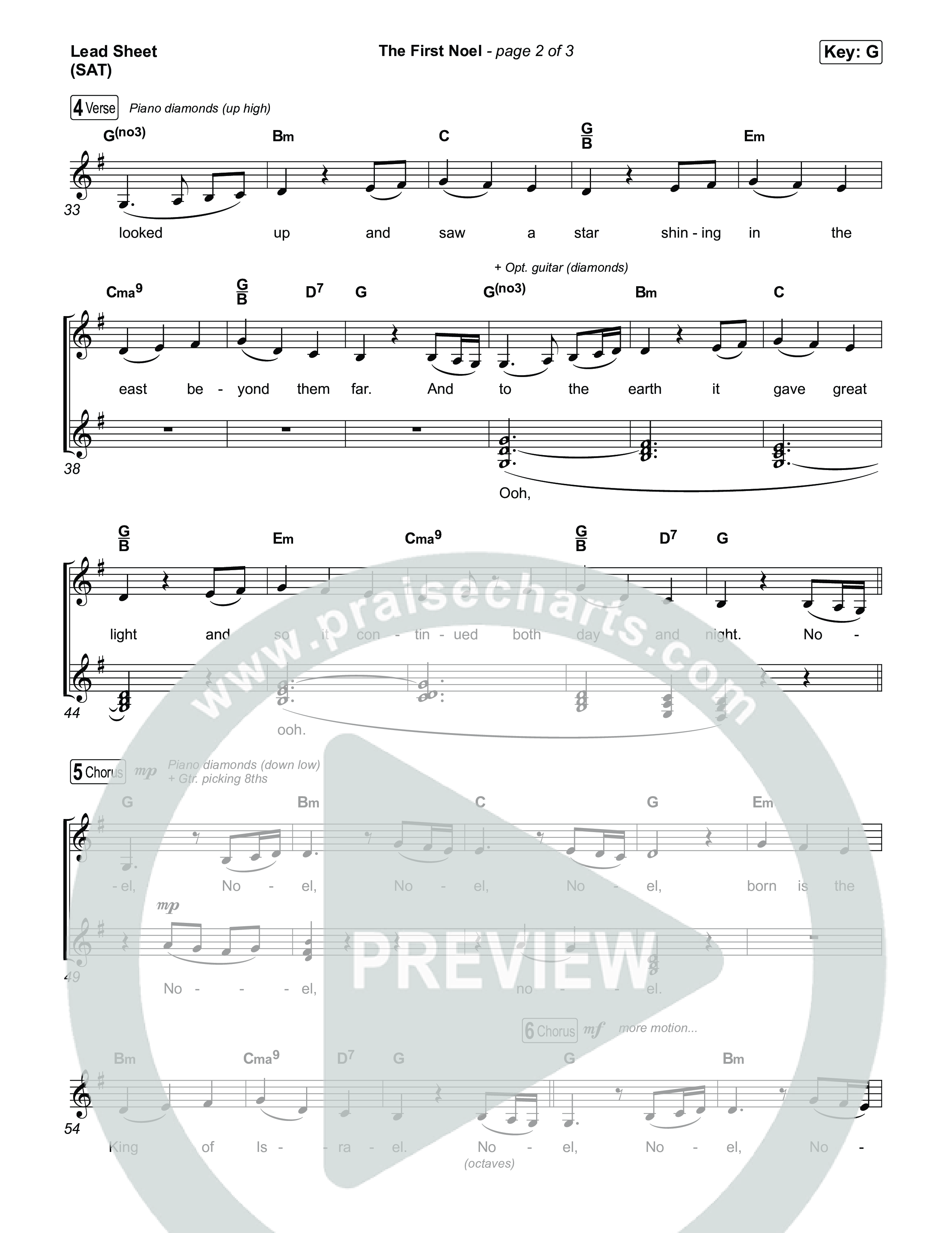 The First Noel Lead Sheet (SAT) (CeCe Winans)