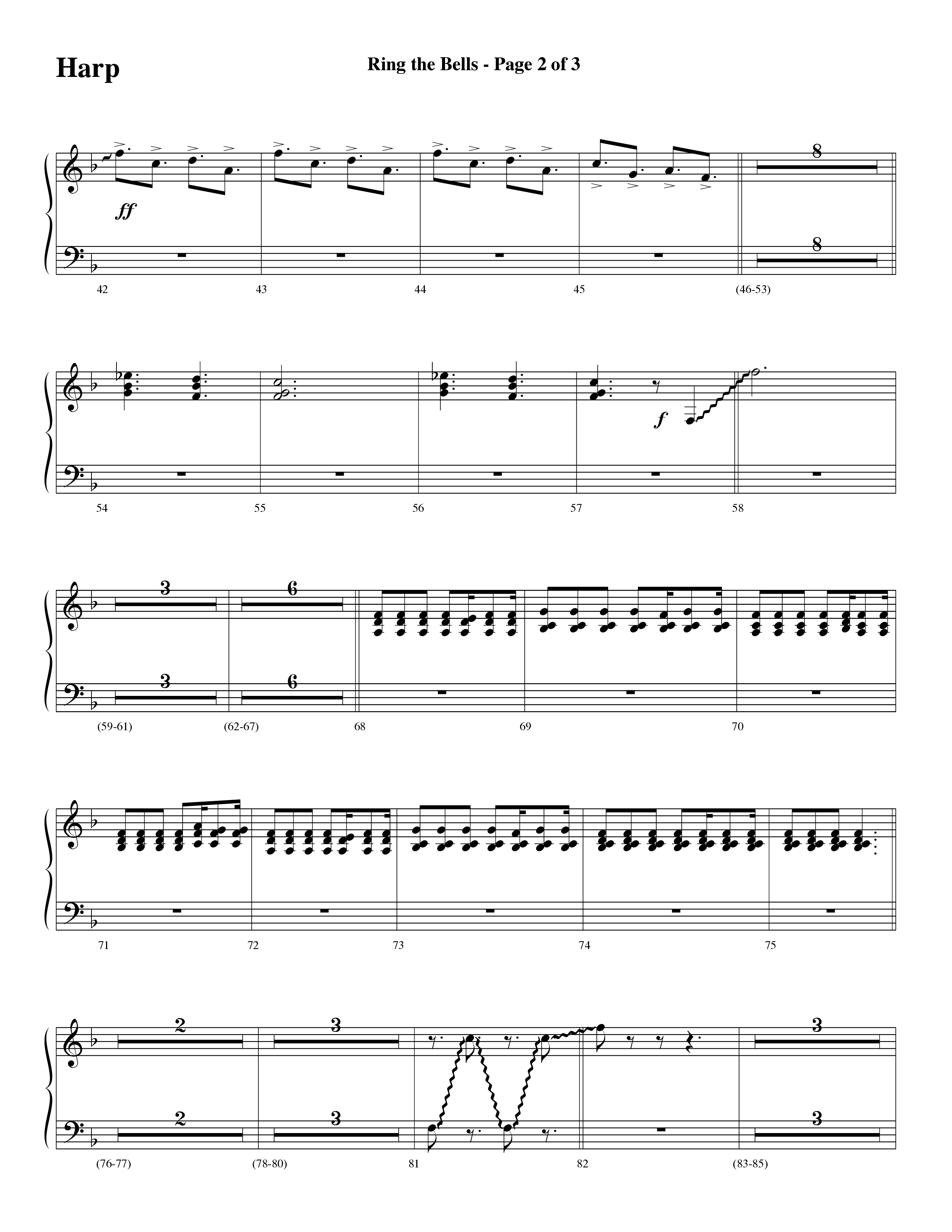Ring The Bells (Choral Anthem) Harp (Word Music Choral / Arr. Gary Rhodes / Orch. Tim Cates)