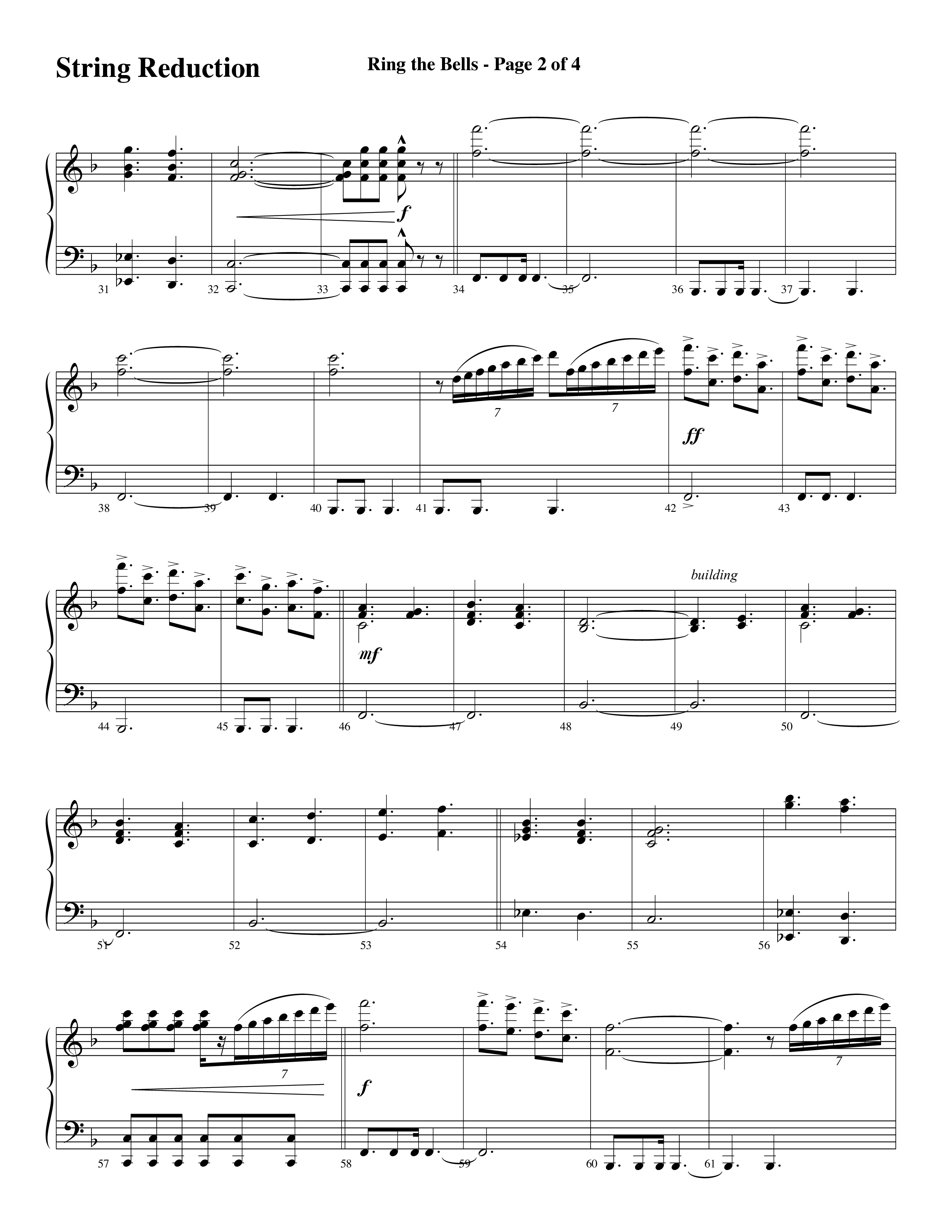 Ring The Bells (Choral Anthem) String Reduction (Word Music Choral / Arr. Gary Rhodes / Orch. Tim Cates)