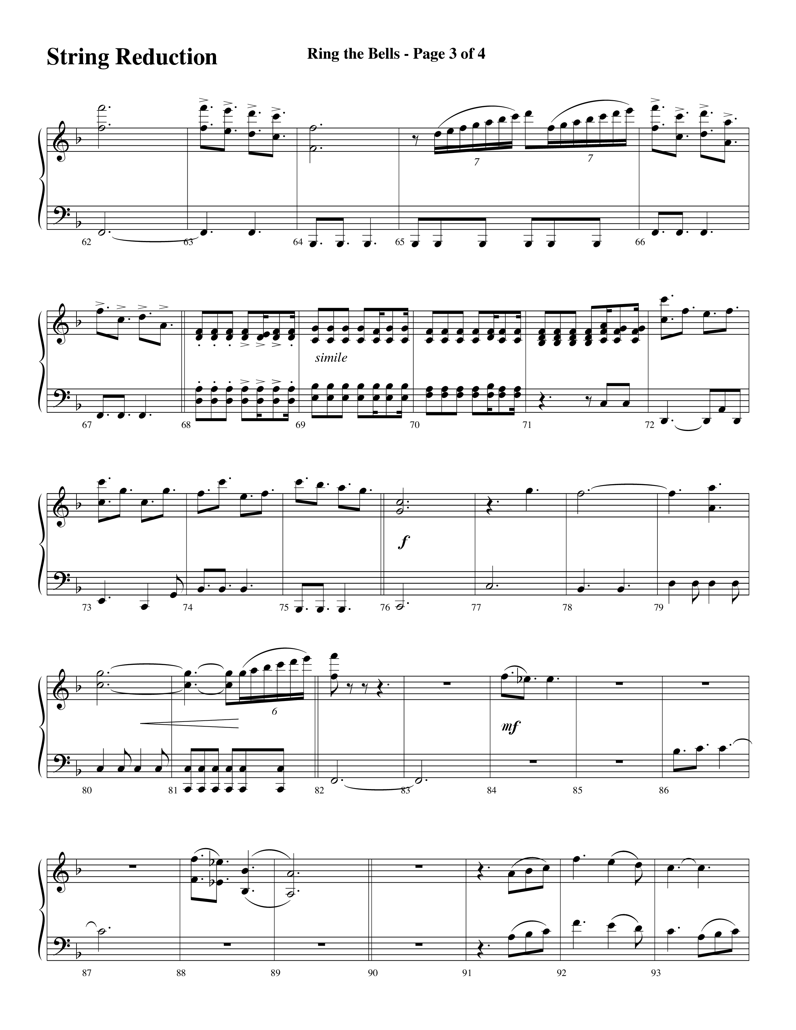 Ring The Bells (Choral Anthem) String Reduction (Word Music Choral / Arr. Gary Rhodes / Orch. Tim Cates)