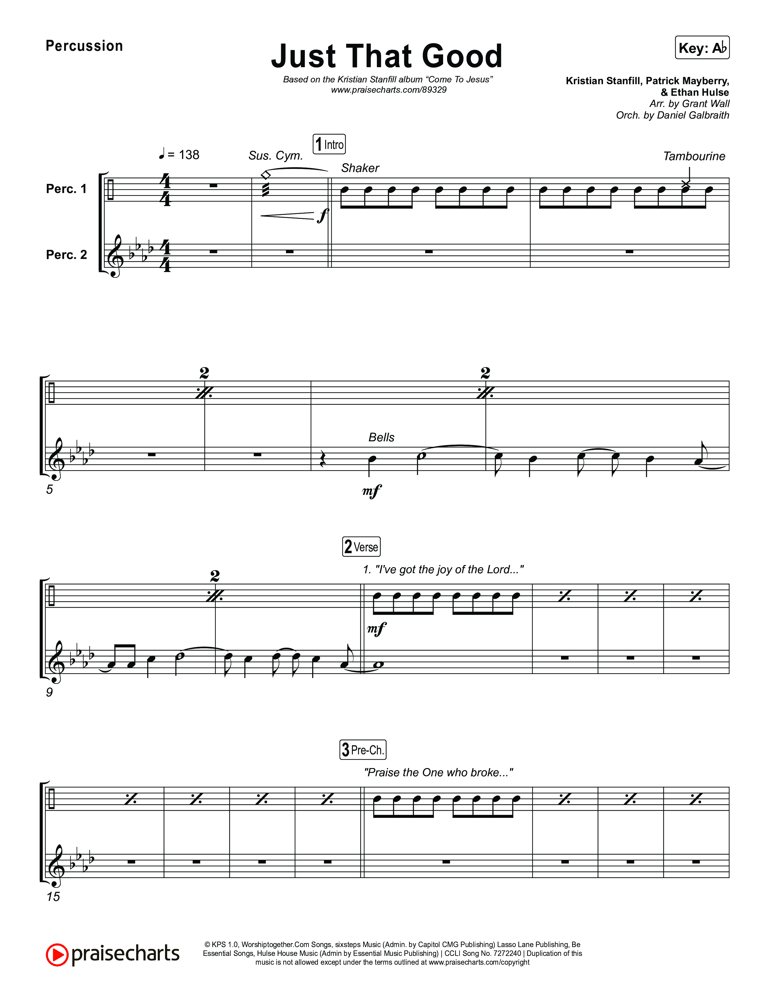 Just That Good Percussion (Kristian Stanfill)