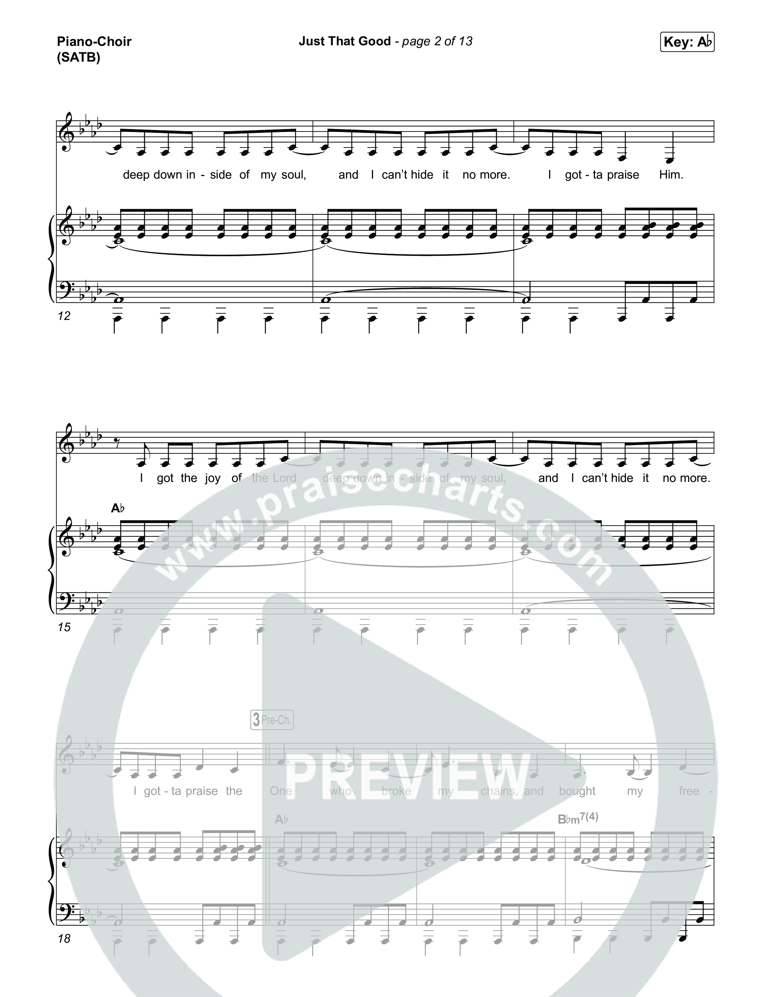 Just That Good Piano/Vocal Pack (Kristian Stanfill)