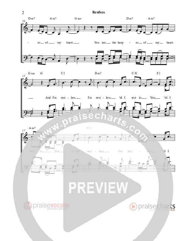 Restless Lead & Piano (PraiseVocals)