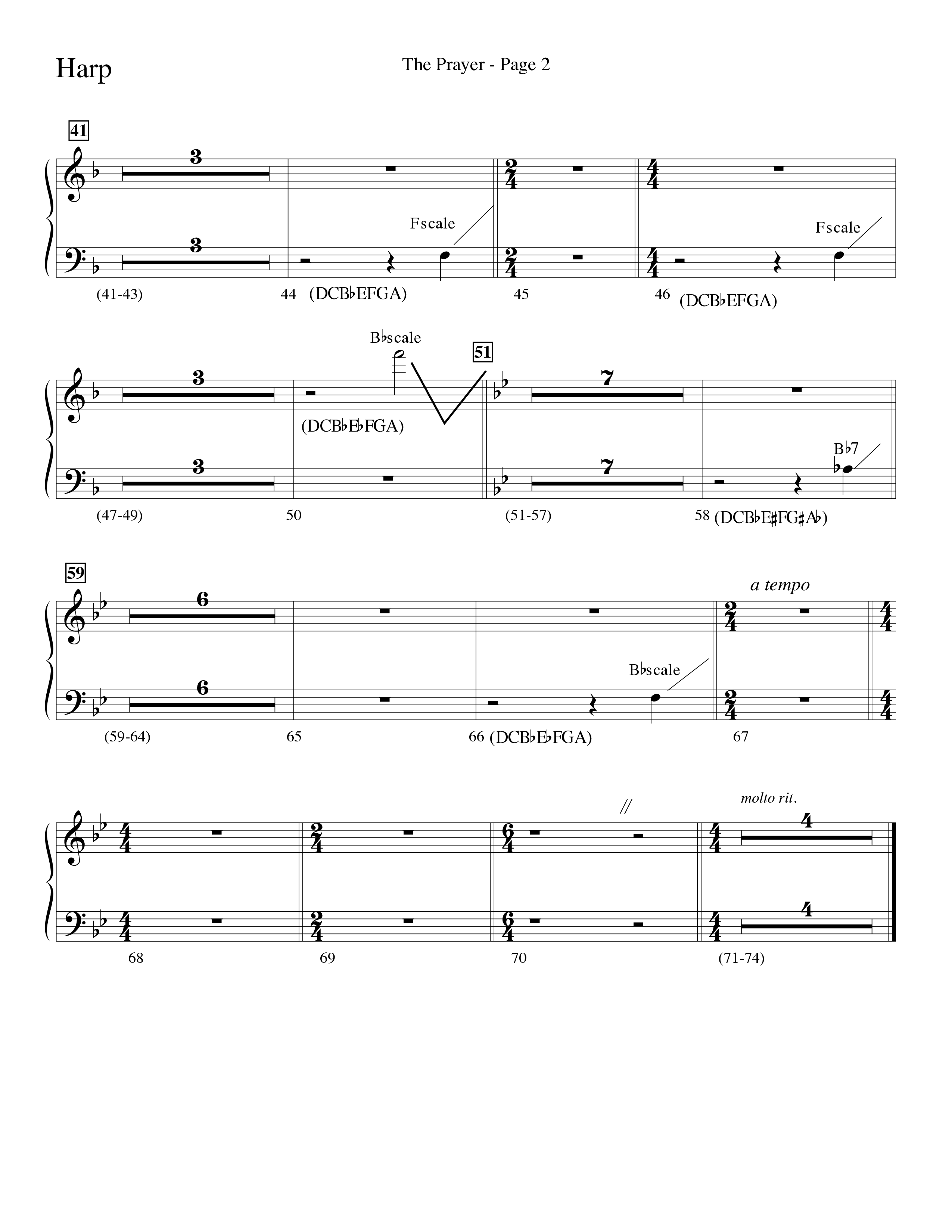 The Prayer (Choral Anthem SATB) Harp (Word Music Choral / Arr. Lari Goss)
